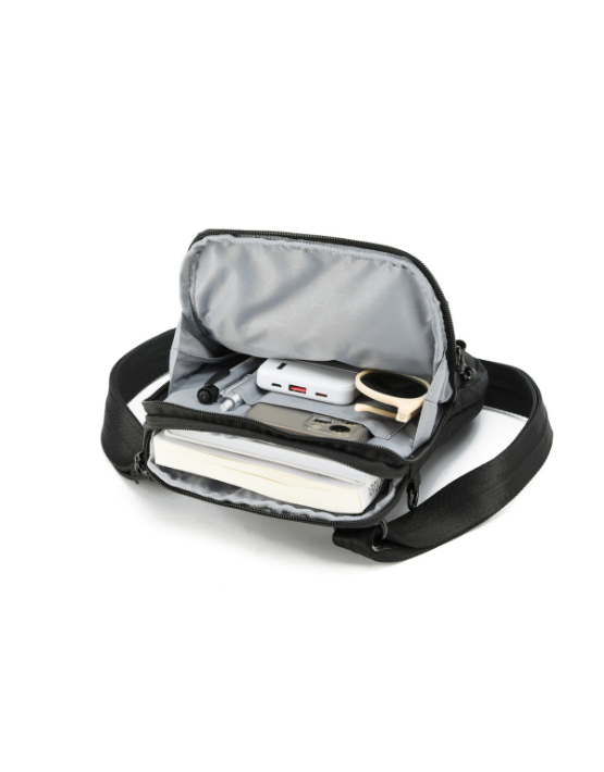 TOSCA TCA988 Anti-Theft Side Bag - Secure Crossbody Bag for Travel, Commuting & Daily Use - Black