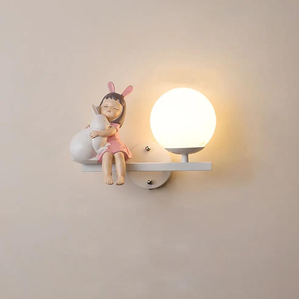 Pink LED Wall Light for Bedroom - Dimmable Night Light with Remote Control, Perfect for Kids Room, Nursery, Hallway & Home Decor