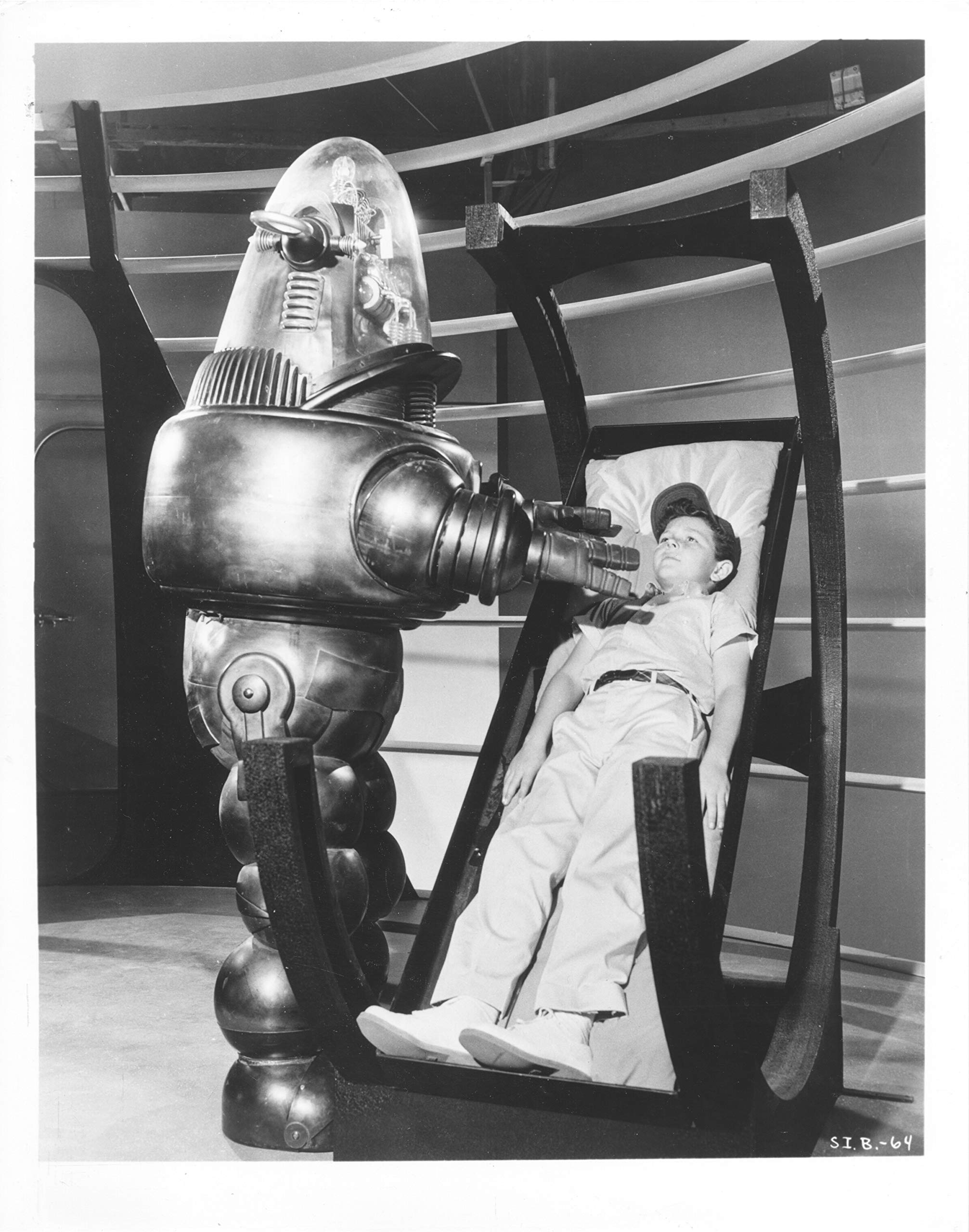 Vintage Invisible Boy & Robby the Robot 8x10 Copy Photo A10430 - Perfect for Sci-Fi Collectors, Movie Memorabilia & Classic Film Fans