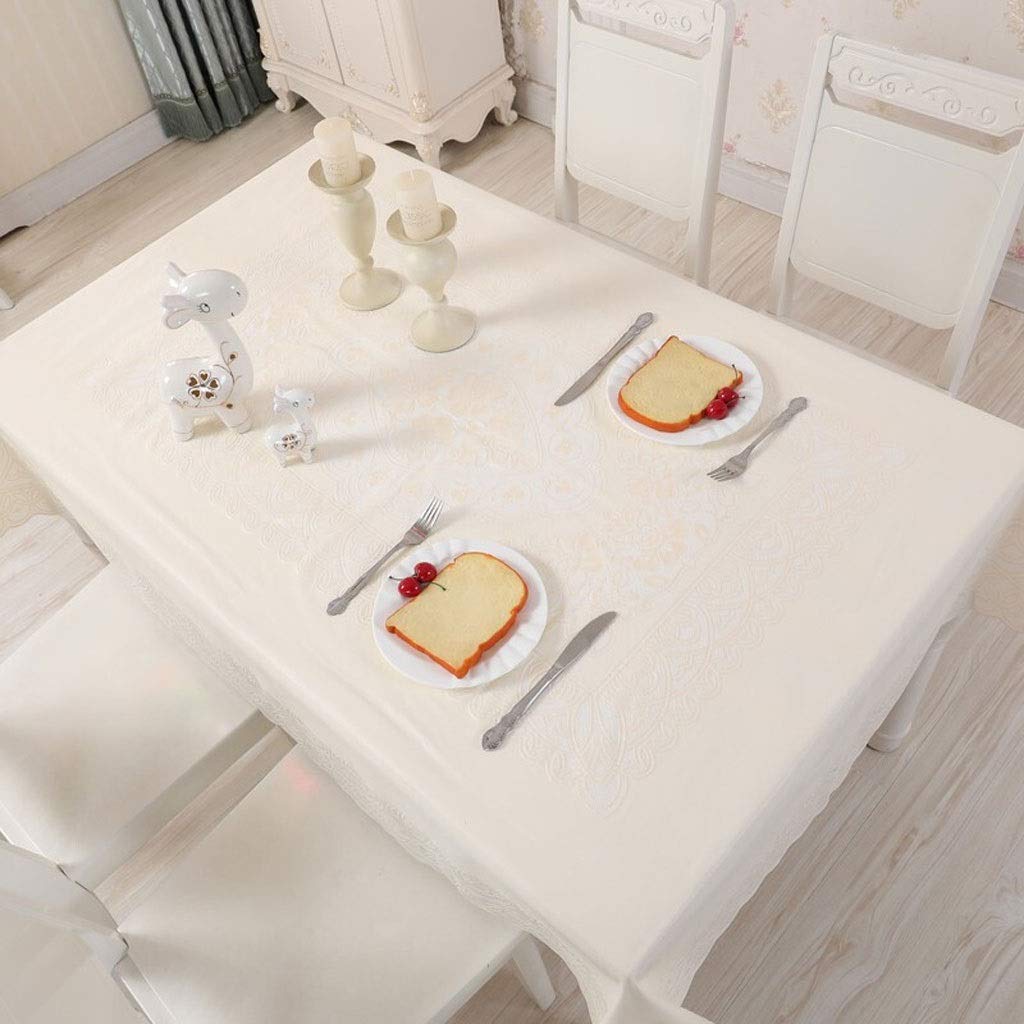 Premium NYKK PVC Waterproof Tablecloth - Oil-Proof, Heat-Resistant Kitchen & Dining Table Cover - Decorative Printed Table Mat for Coffee Tables, Parties & Daily Use