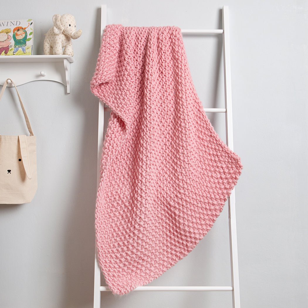 Louis Baby Blanket Knitting Kit - Soft Yarn for Newborns & Infants - DIY Crochet Set for Handmade Baby Gifts - Perfect for Nursery, Christening & Photo Props