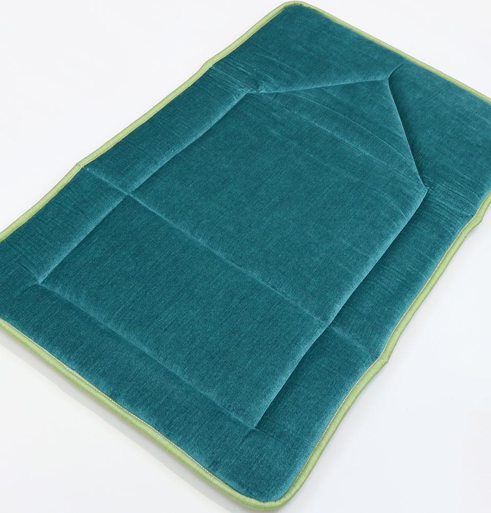 Foldable Orthopedic Foam Islamic Prayer Mat - Teal/Green Prayer Rug for Home, Mosque & Travel - Comfortable & Portable Muslim Prayer Carpet for Daily Salah