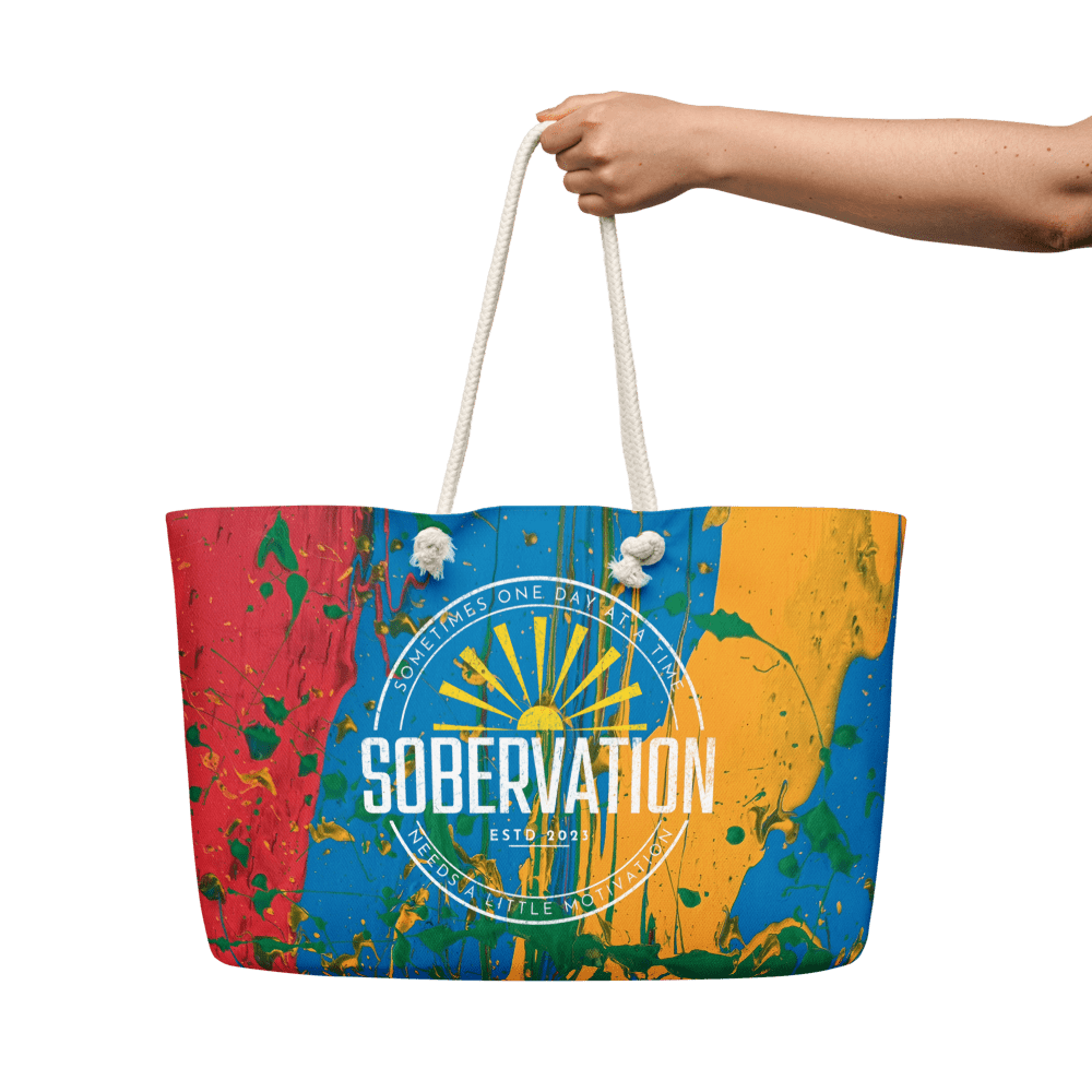 Stylish Sobervation Pride Weekender Bag - Durable Travel Duffel for Weekend Getaways, Gym, Work & Vacation - Perfect for LGBTQ+ Pride Events & Travel