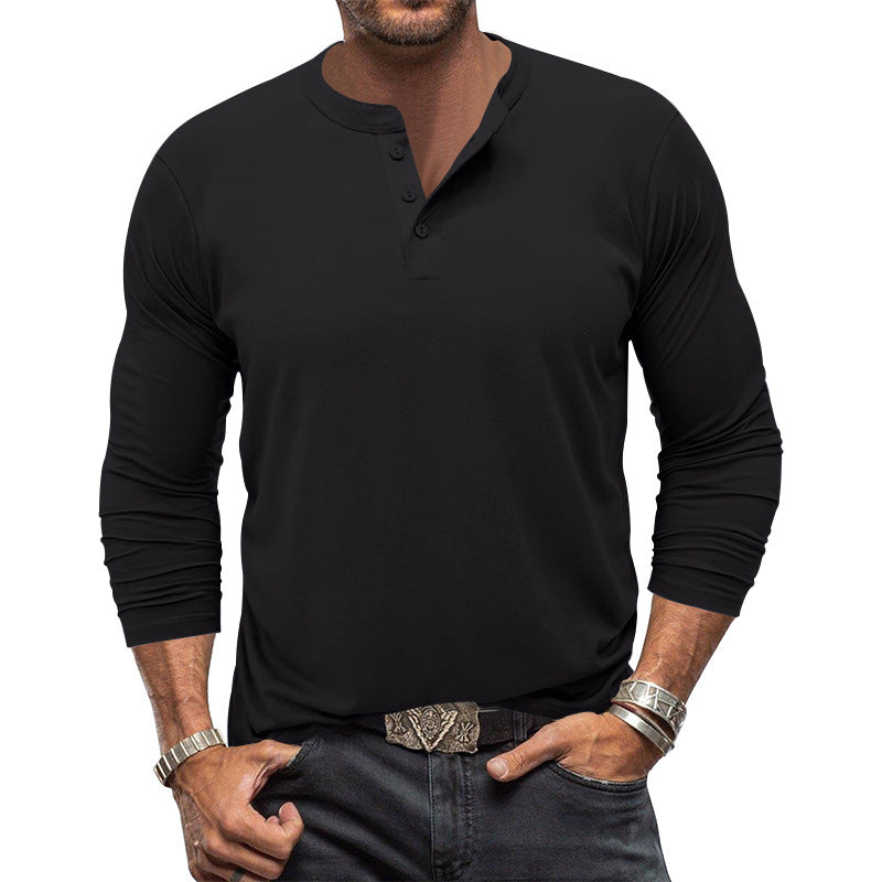 Men's Long Sleeve Crew Neck T-Shirt - Soft Cotton Casual Shirt for Everyday Wear | Perfect for Work, Outings & Layering