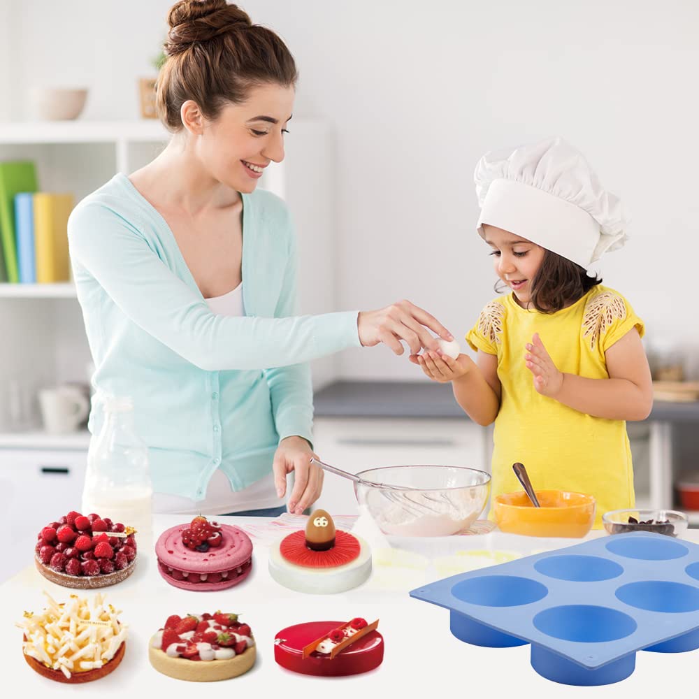 4 PCS Silicone Chocolate Molds for Oreo Cookies, Candy, Baking - Non-Stick Cylinder Baking Molds for DIY Desserts, Cupcakes, Pudding, Jello & Soap Making - Perfect for Home Baking & Party Treats