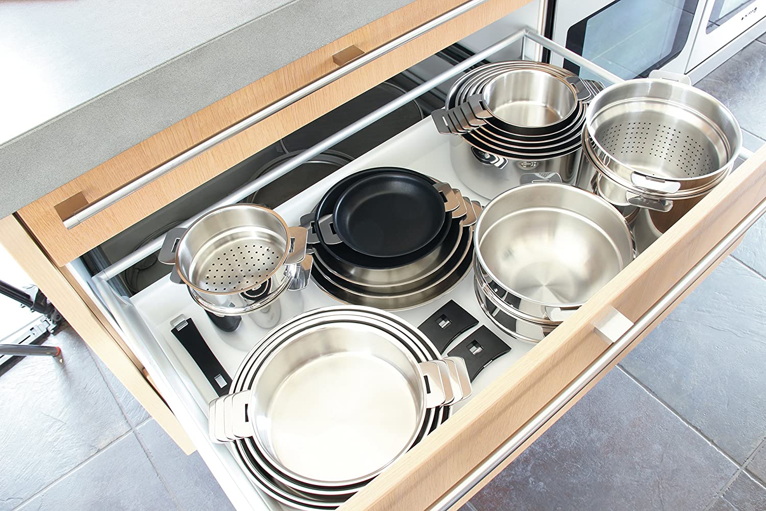 Cristel Mutine Stainless Steel Pot Lid Handle Set - Grey - Durable & Heat-Resistant for Cooking, Baking & Kitchen Use