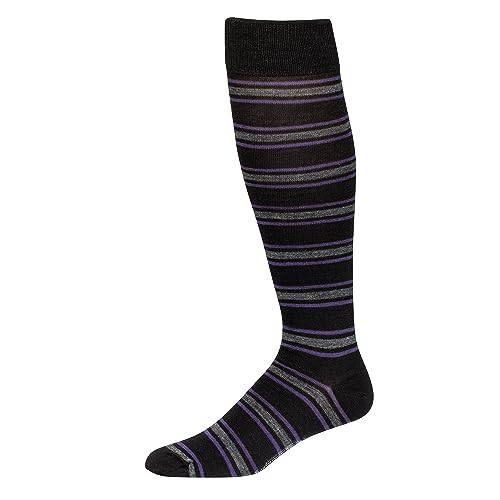 Black With Purple & Grey Stripes