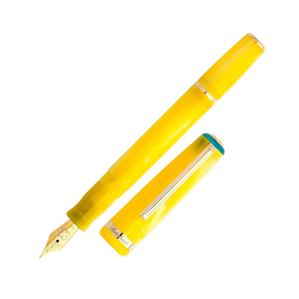 Esterbrook JR Pocket Fountain Pen - Lemon Twist Color with Custom Gena Nib | Portable Writing Instrument for Journaling, Note Taking & Gift Giving