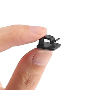 Topavatop 100 PCS Adhesive Cable Clips (Large, White & Black) - Heavy Duty Wall Wire Holder, Cord Organizer for Under Desk Cable Management - Hide Wires, Organize LED & HDMI Cables - Perfect for Home Office, Gaming Setup & Entertainment Systems