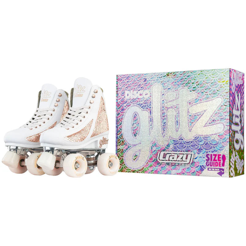 GLITZ Adjustable Roller Skates for Women & Men - Comfortable Quad Roller Skates for Indoor & Outdoor Use - Perfect for Rink, Park, and Street Skating