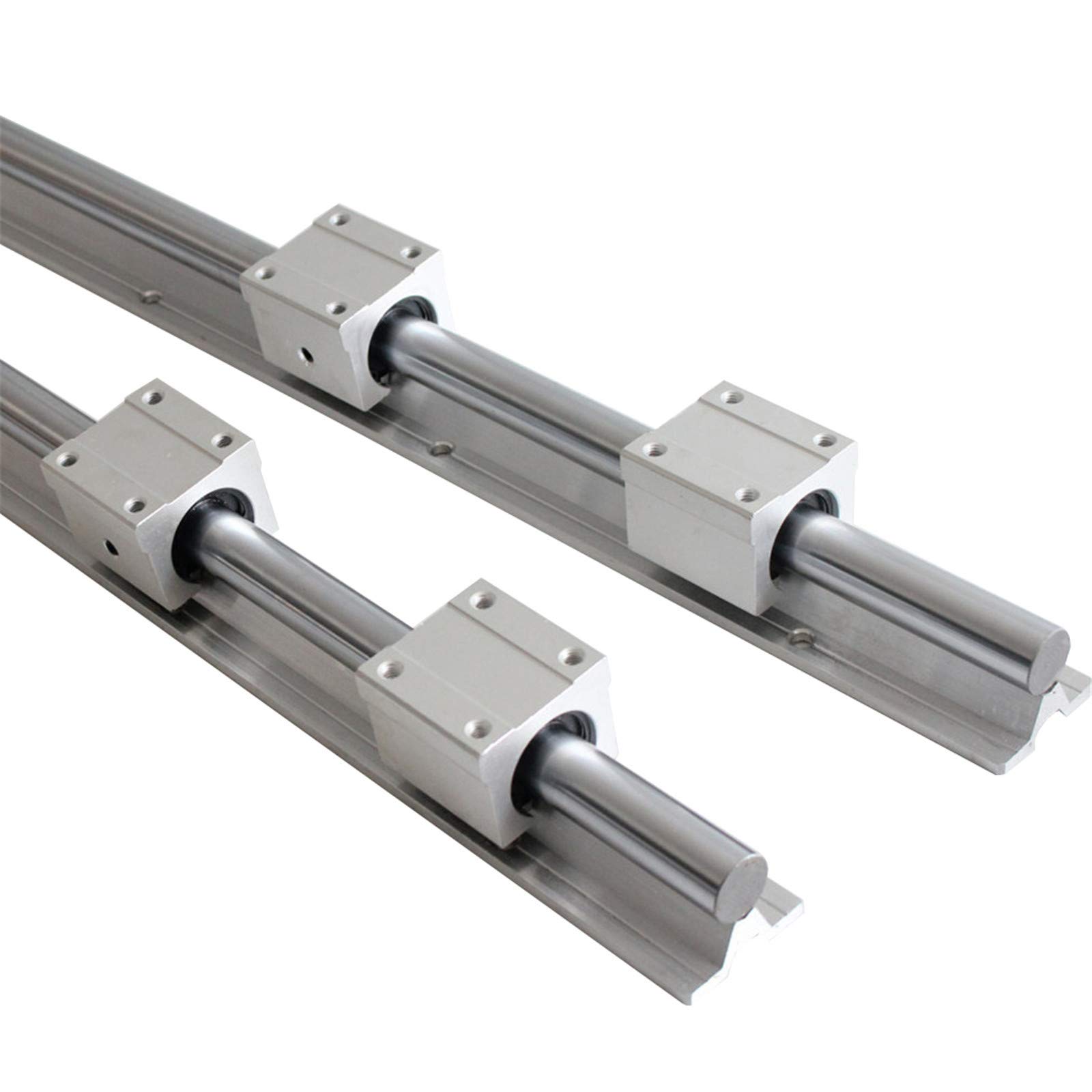 RM1605-400/1200/1200mm Ball Screw & SBR20 Linear Rail Kit with SBR20UU Block, Nut Housing, Coupling, BK/BF12 Support - High Precision Slide Rail Ballscrew Set for 3D Printers, CNC Machines, DIY Projects | Perfect for CNC Router Upgrades, 3D Printer Modifications, and Industrial Automation Systems
