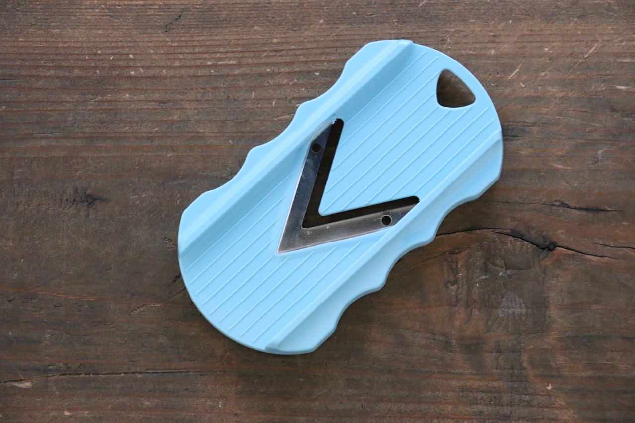 Mini BENRINER Japanese Mandoline Slicer (Blue) - Perfect for Thin Slicing Vegetables, Fruits & Cheese - Ideal for Salads, Garnishes & Meal Prep