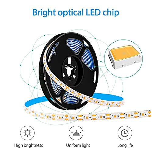 XUNATA Solar Powered 9.84ft LED Strip Lights - 8 Modes, 90 LEDs, Daylight White 2835, Waterproof Flexible Lighting Ribbon for Outdoor Garden Decor, Backlight, Patio, Pathway & Landscape Lighting