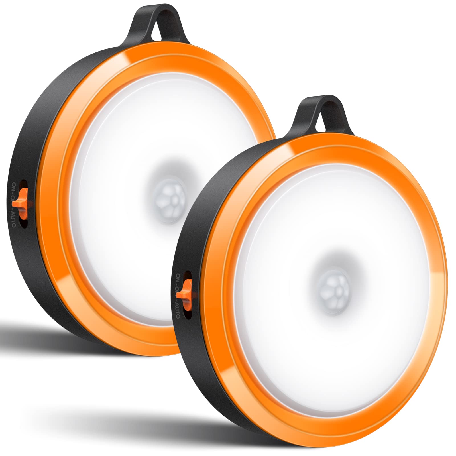 Motion Sensor LED Puck Lights - Wireless Under Cabinet Lighting for Kitchen, Wardrobe, Stairs & Hallway | Battery Powered & Rechargeable Night Light for Counter, Closet & Steps | Perfect for Home Safety & Convenience