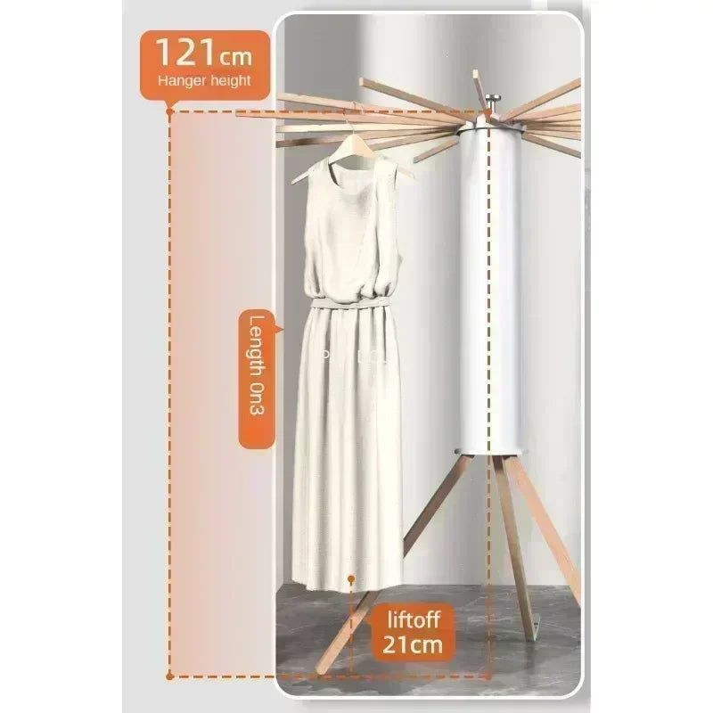 Foldable Tripod Clothes Drying Rack - Portable Laundry Rack for Indoor/Outdoor Use - Space Saving Garment Organizer for Apartments, Camping & Travel