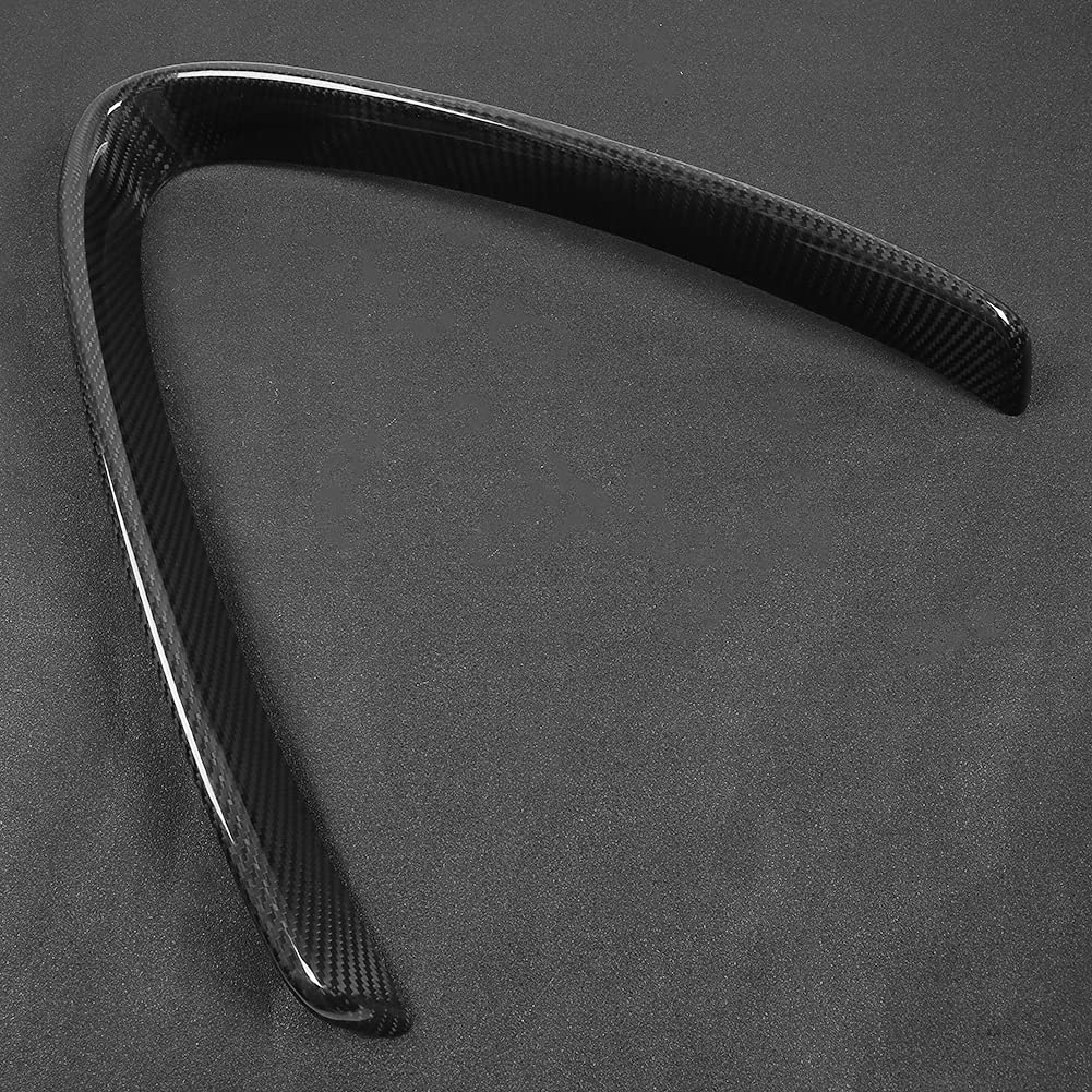 Carbon Fiber V-Shaped Front Grill Decoration Frame for Alfa Romeo Giulia (2017-2019) - Black, Lightweight & Durable - Upgrade Your Car's Style for Racing or Show Events