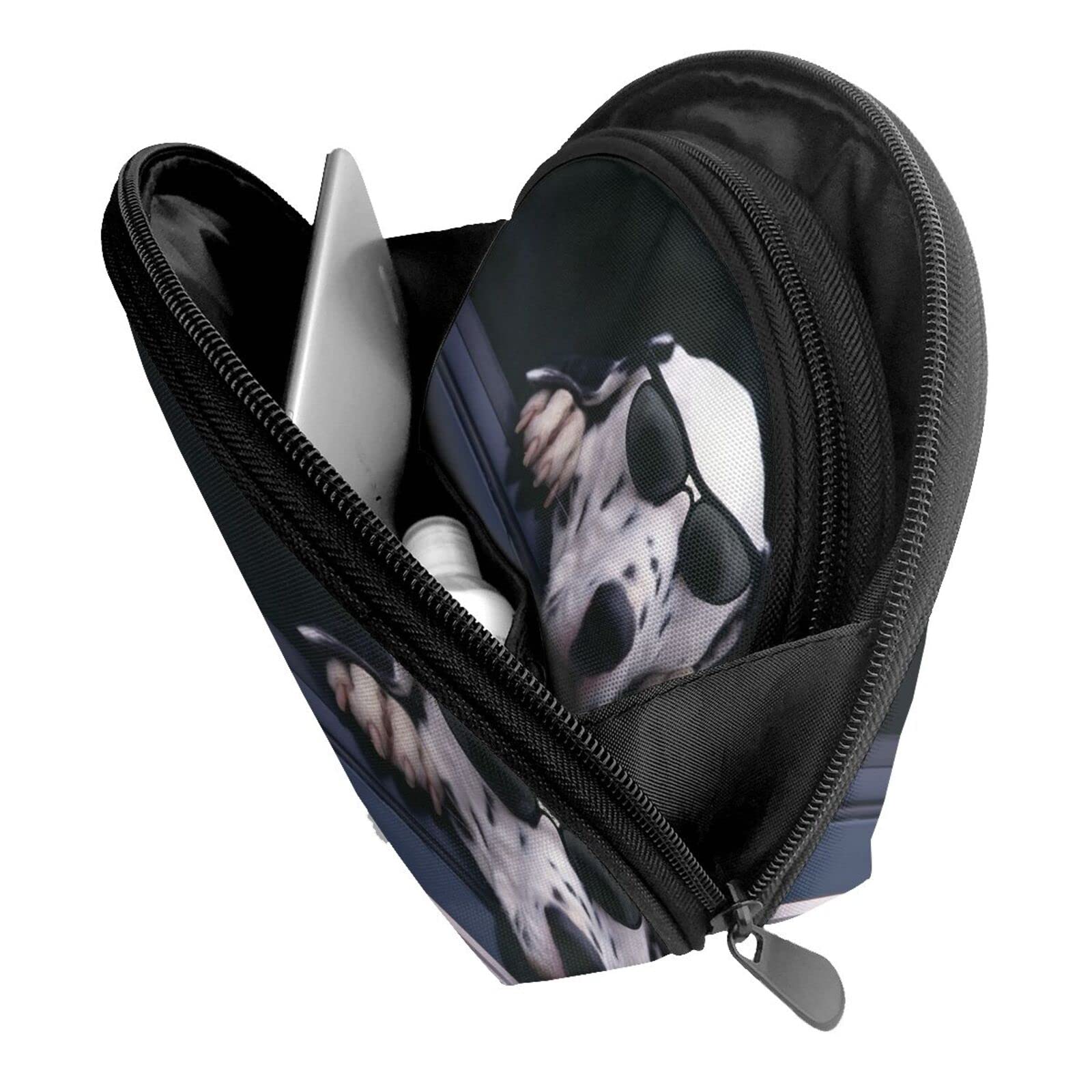 OTRAHCSD 2-Pack Dalmatian Print Makeup Bags for Women - Waterproof Cosmetic & Toiletry Organizer with Zipper - Perfect for Travel, Gym, and Daily Essentials Storage