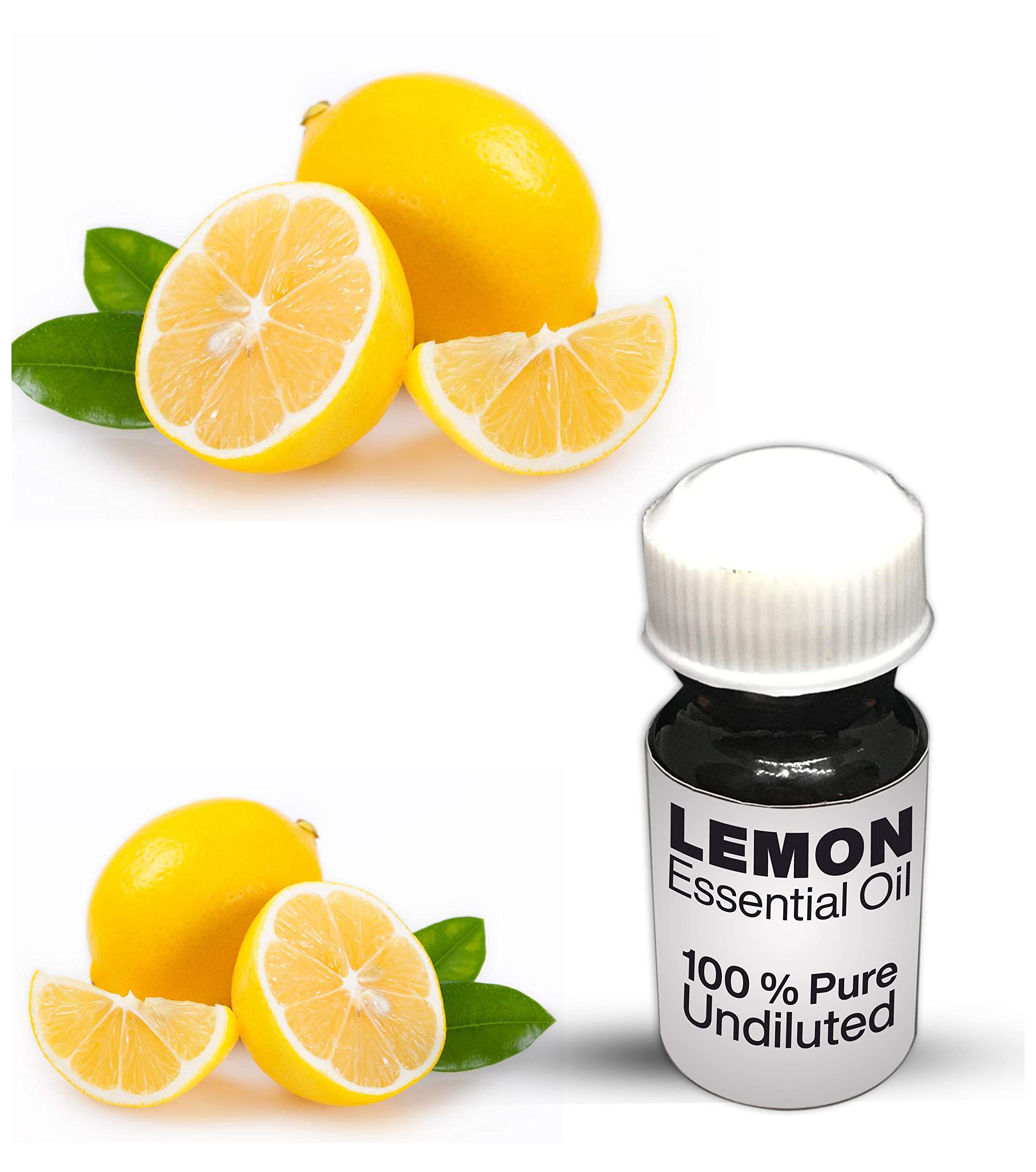 100% Pure Lemon Essential Oil - Undiluted, Premium Quality for Aromatherapy, Diffusers & DIY Skincare (10ml) - Uplifting & Refreshing Scent for Home, Office & Spa