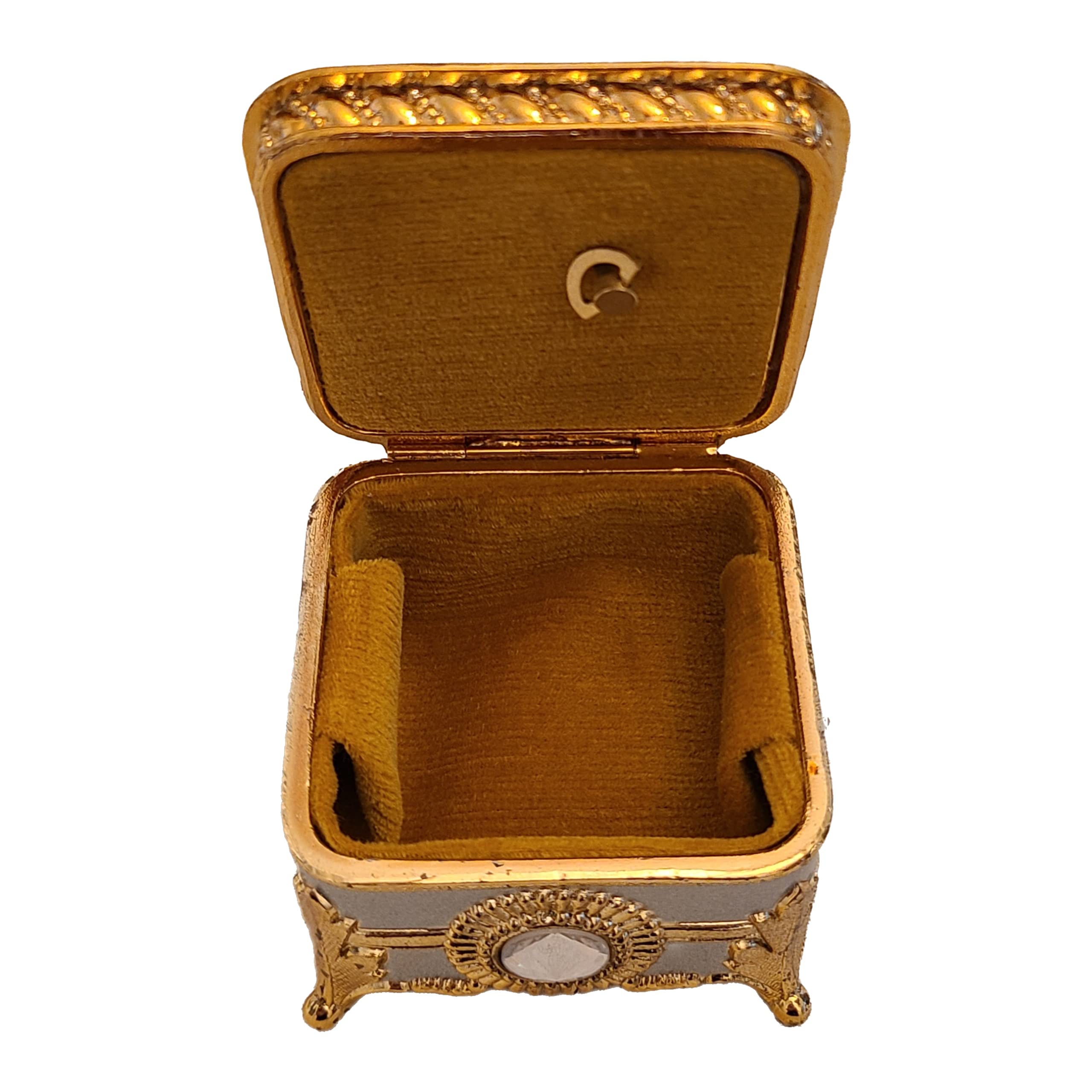 Elegant Platinum Music Jewelry Box with Austrian Crystals - Square Shape Plays 'Somewhere Out There' - Perfect Gift for Anniversaries, Birthdays & Romantic Occasions