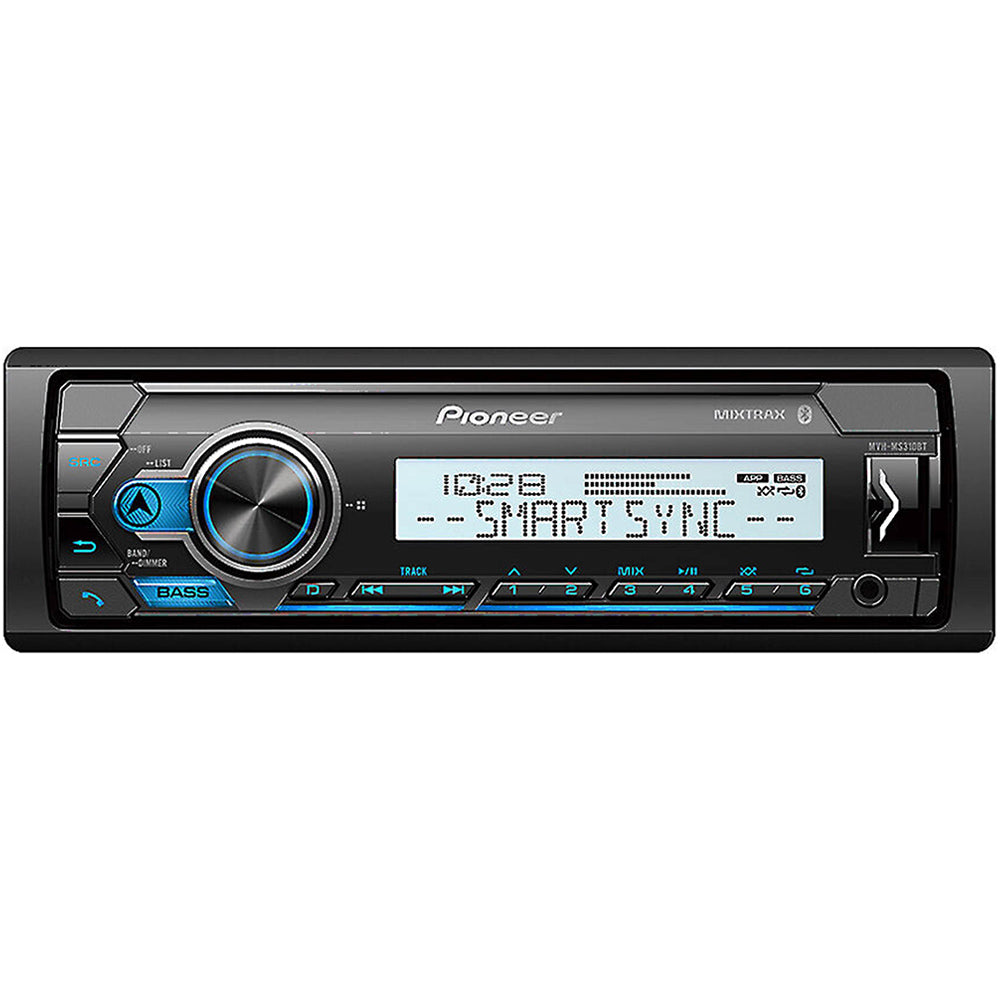 Pioneer MXT MS316BT Single DIN Marine Digital Media Receiver with 6.5 Inch Speakers - Waterproof Bluetooth Stereo System for Boats, Yachts & Marine Vehicles