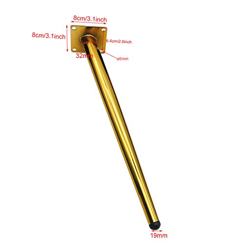 Golden Table Legs 30/35/50cm - Modern Tapered Furniture Legs for Dressers & Tables - Set of 4 Replacement Support Legs | Perfect for DIY Furniture Projects, Home Office Desks & Kitchen Island Upgrades