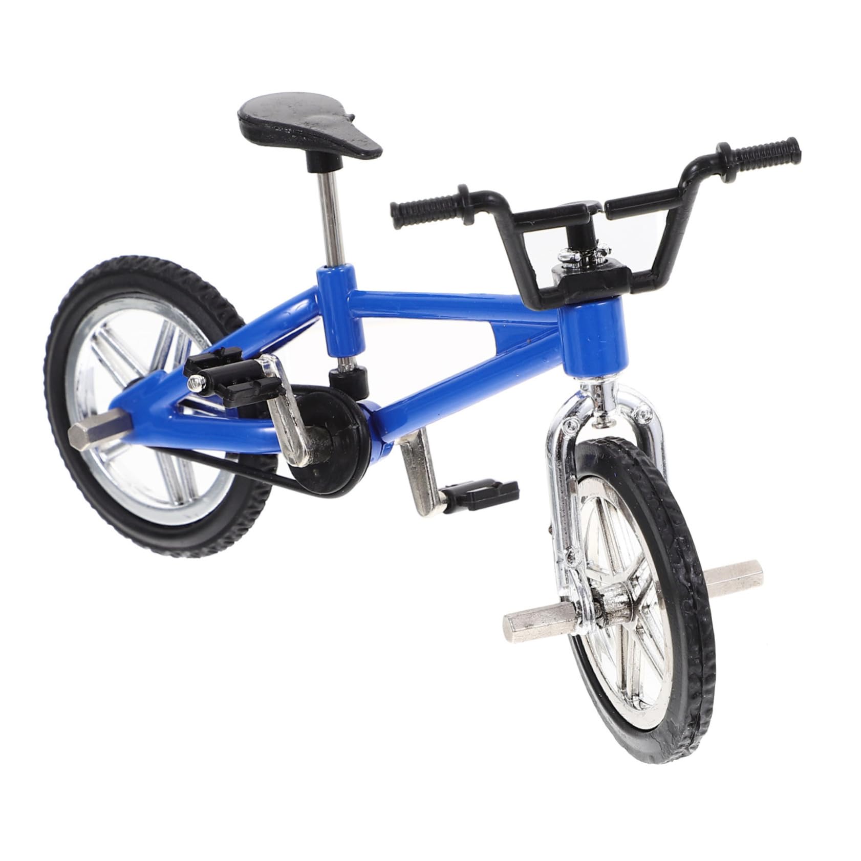 Miniature Alloy Bicycle Model - Tiny Dollhouse Bike Accessory for DIY Crafts, Home Decor, and Miniature Scenes | 1:12 Scale Mini Bike Statue with Working Brakes