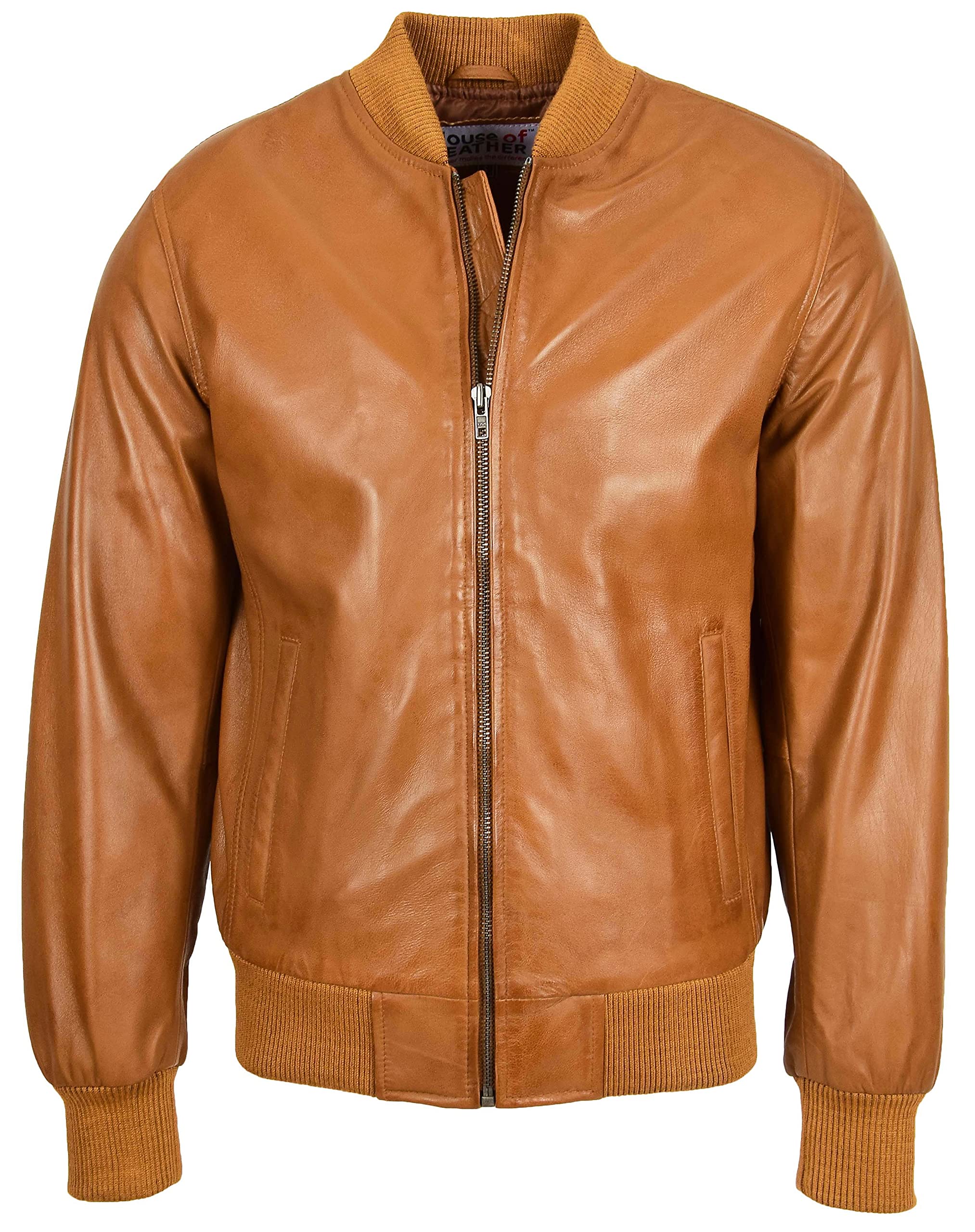 Men's Genuine Leather Bomber Jacket MA-1 Varsity Style Ryan - Premium Biker & Casual Outerwear for Fall & Winter Fashion