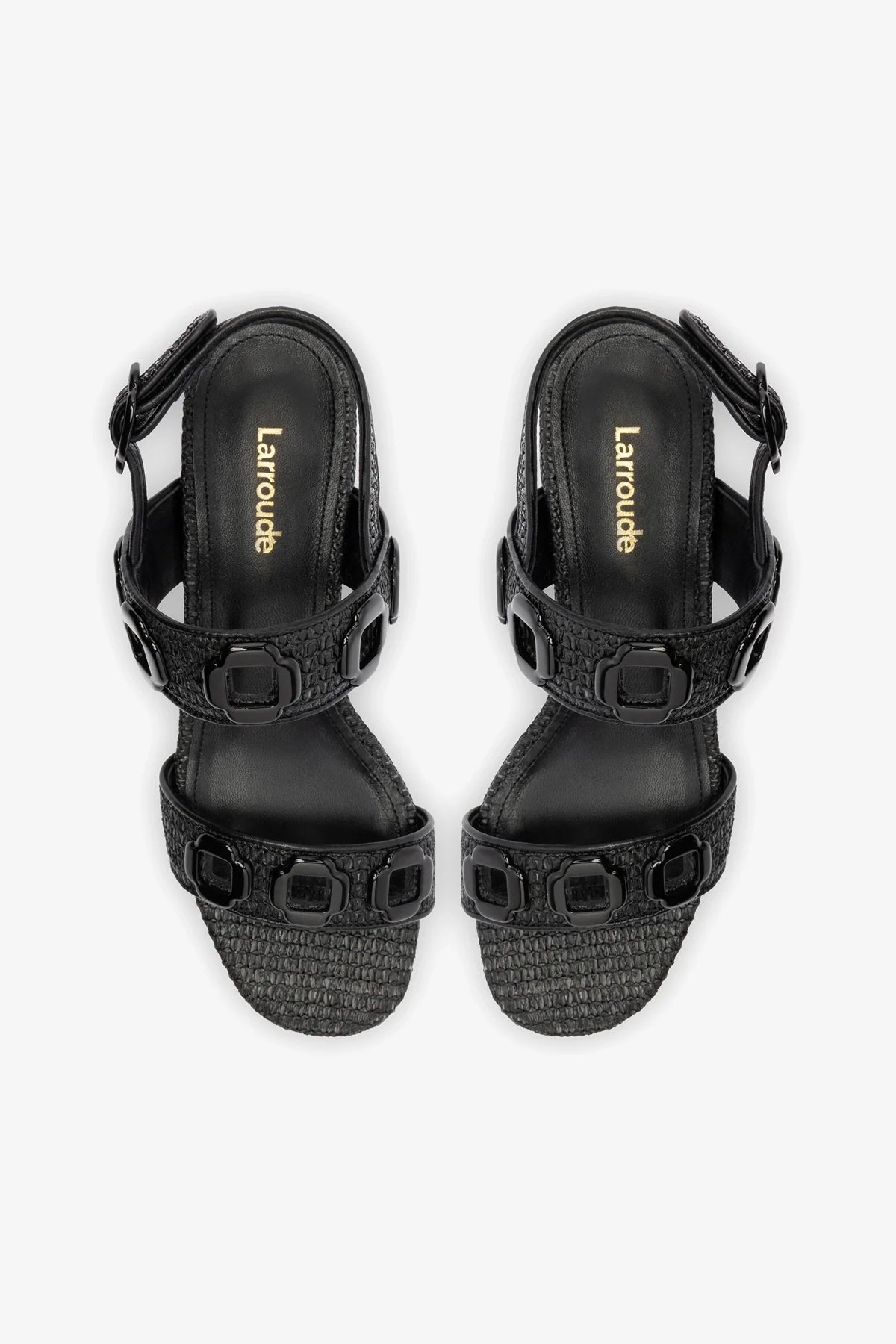 Milan Black Wave Raffia Sandals - Comfortable & Stylish Women's Summer Shoes for Beach, Vacation, and Casual Outings