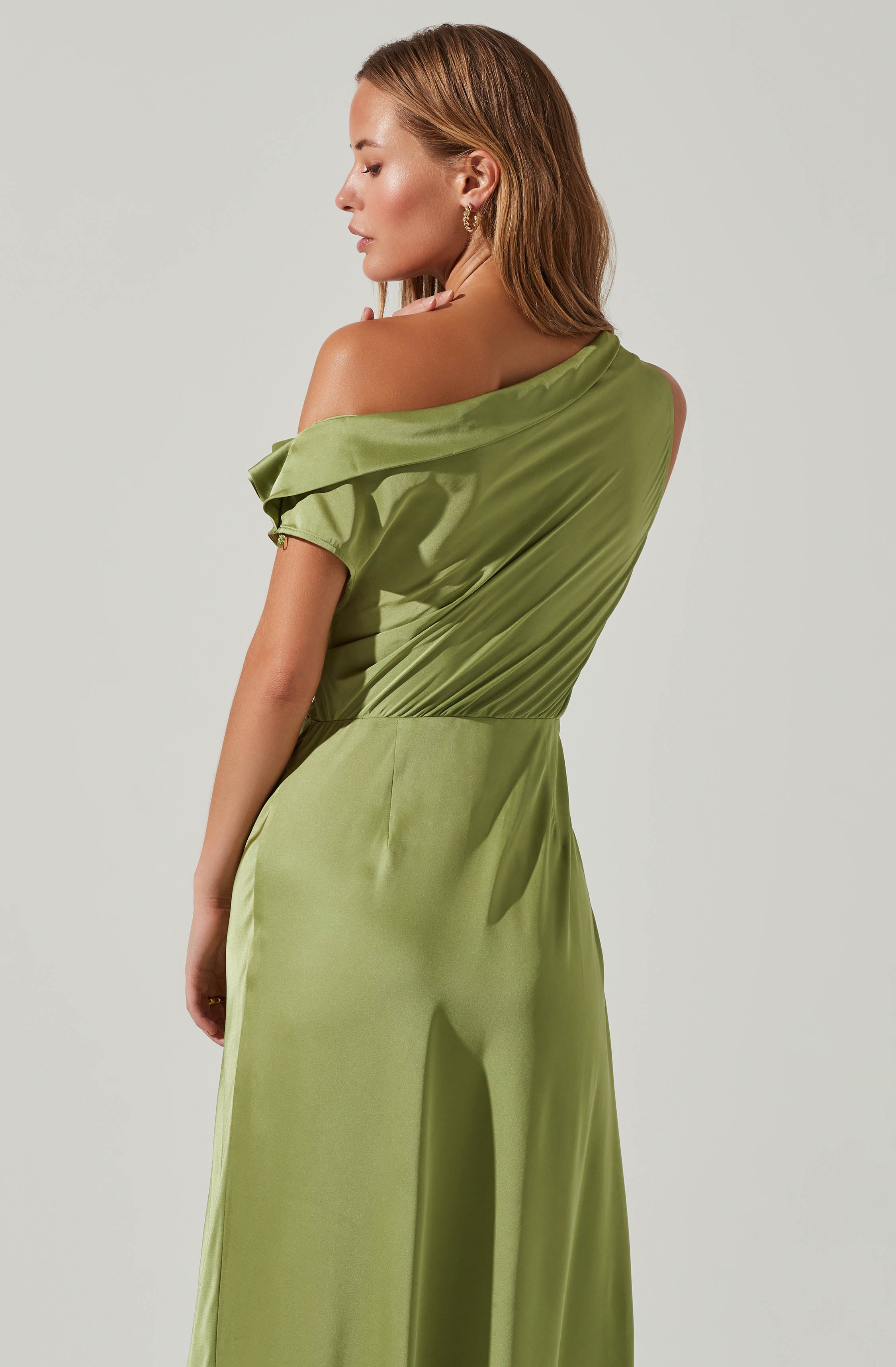 Monroe Satin Off Shoulder Maxi Dress for Women - Elegant Long Formal Gown for Evening Parties, Weddings & Special Occasions
