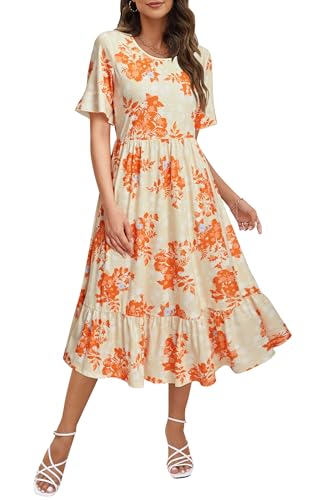 Apricot Orange Floral