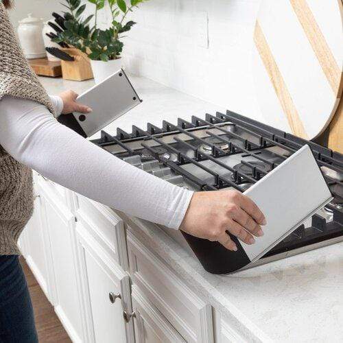 Qdos Heat-Resistant Stove Guard - Self-Adhesive Kitchen Safety Protector for Gas & Electric Stoves - Prevents Burns & Spills While Cooking
