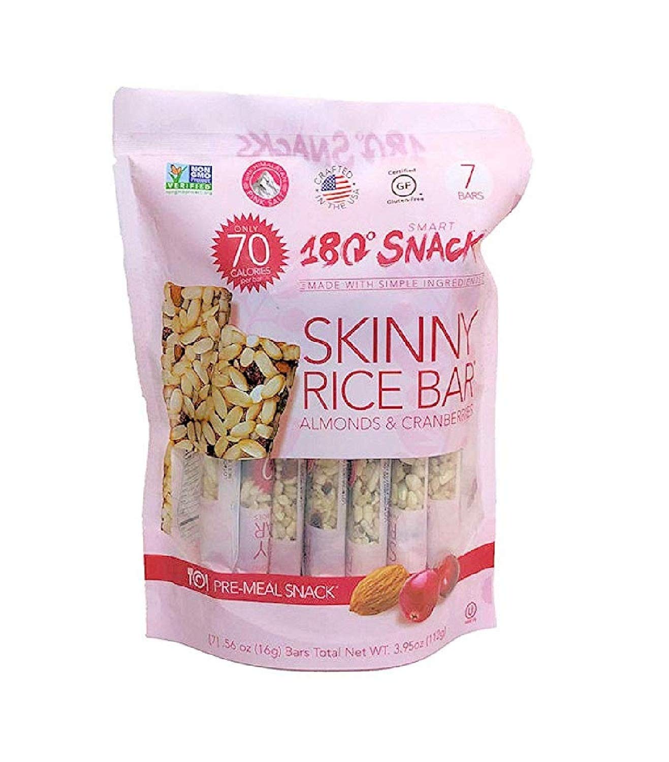 180 Snacks Skinny Rice Bar with Himalayan Salt - 2 Flavor Variety Pack (14 Bars Total) | Healthy Gluten-Free Snacks for Work, Travel & On-the-Go