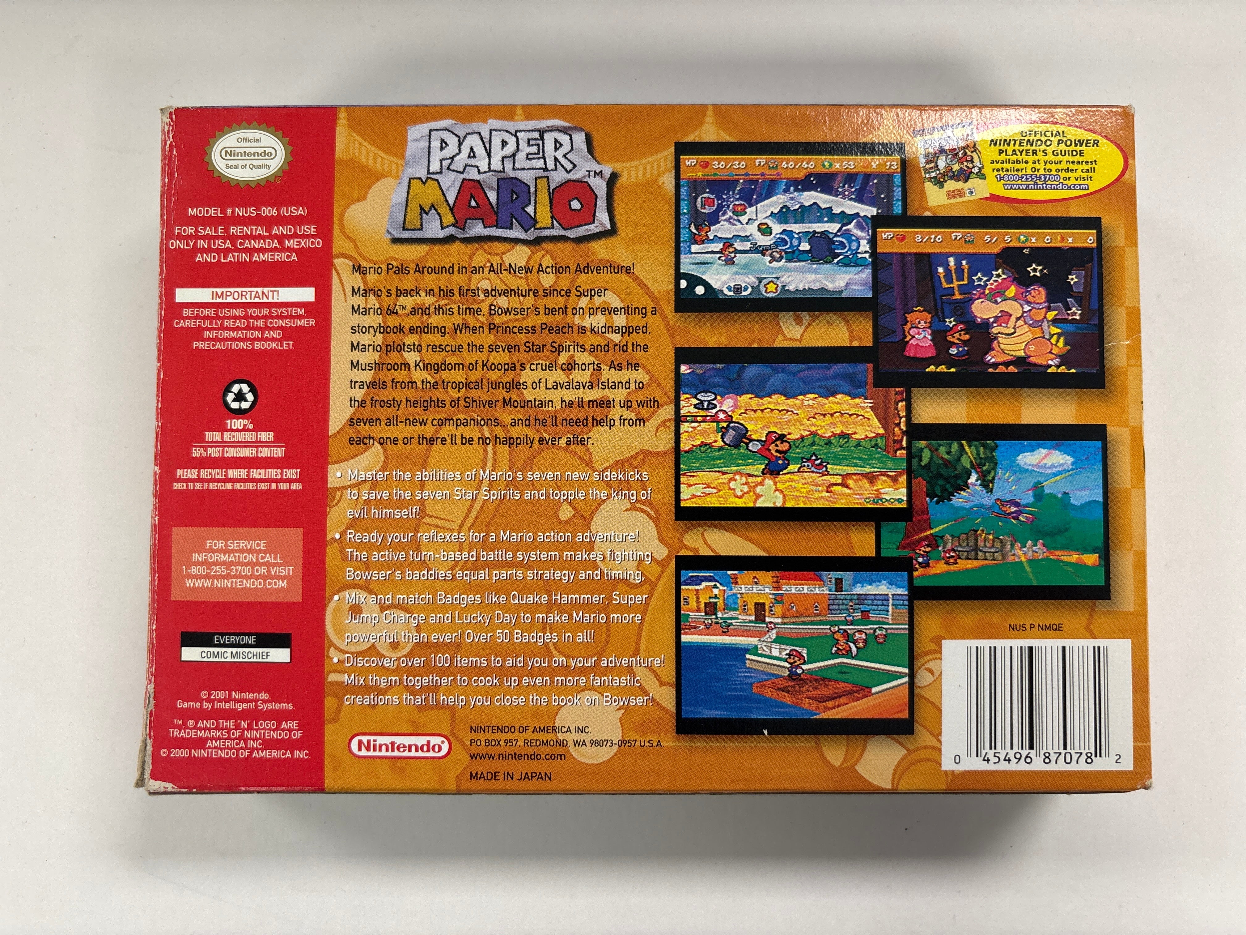 Original Paper Mario Nintendo 64 N64 Game Box & Manuals Only (No Game Included) - Perfect for Collectors & Display, Great for Retro Gaming Setup