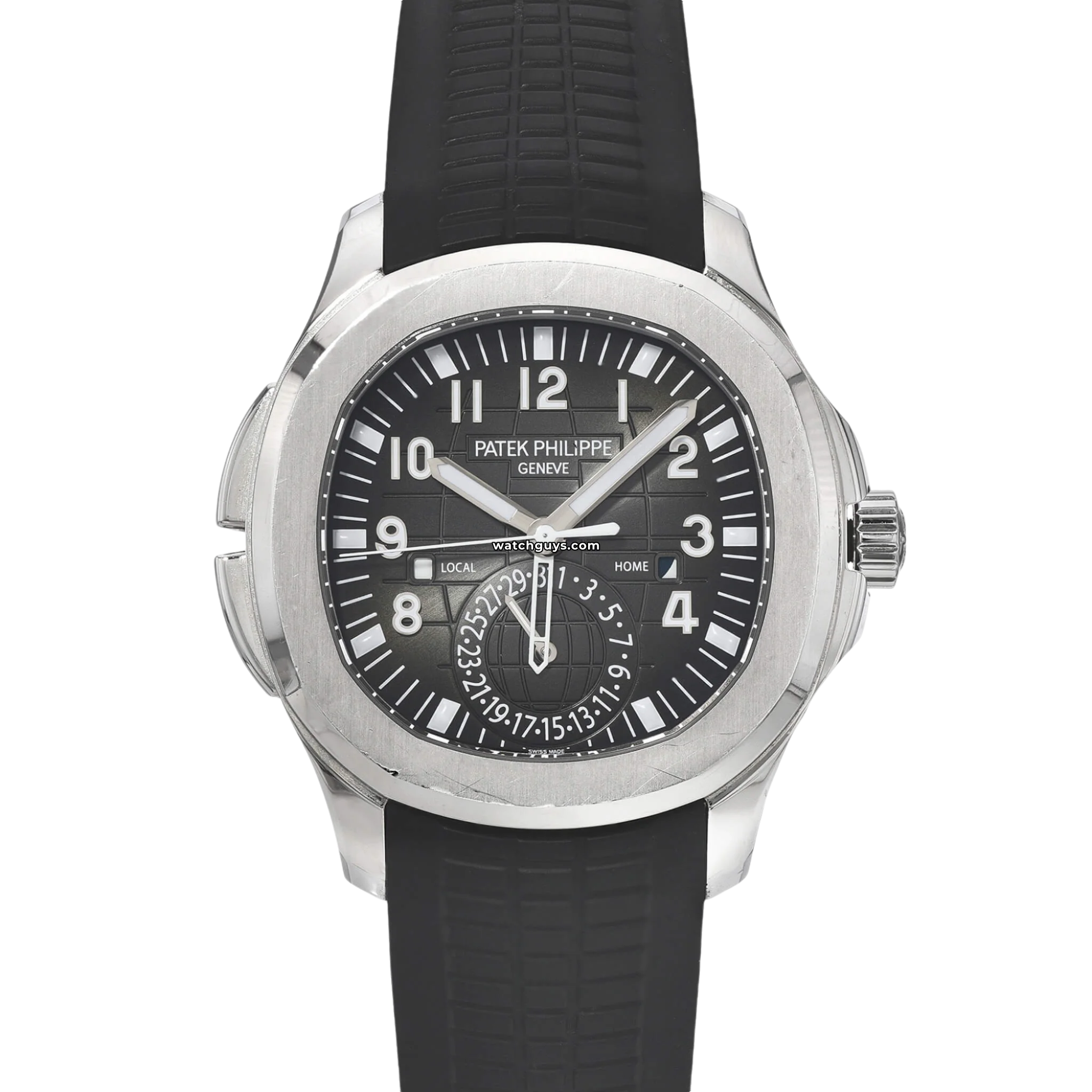Patek Philippe Aquanaut Travel Time 5164A 001 Luxury Men's Watch - Dual Time Zone, Water Resistant, Stainless Steel - Perfect for Business Travel & Formal Occasions
