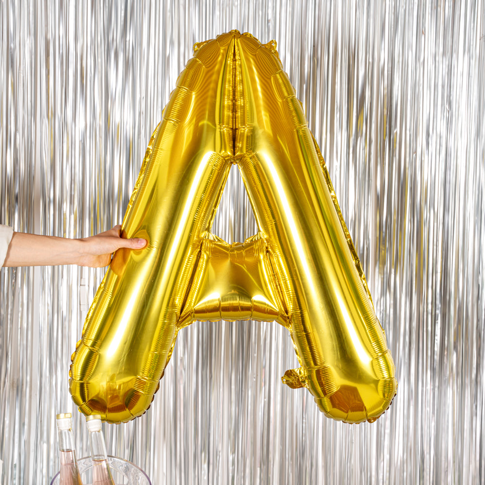 Balloonify Gold Mylar Letter A Balloon - 40 Inch Large Foil Alphabet Balloon for Birthday Party Decorations, Baby Showers & Wedding Celebrations