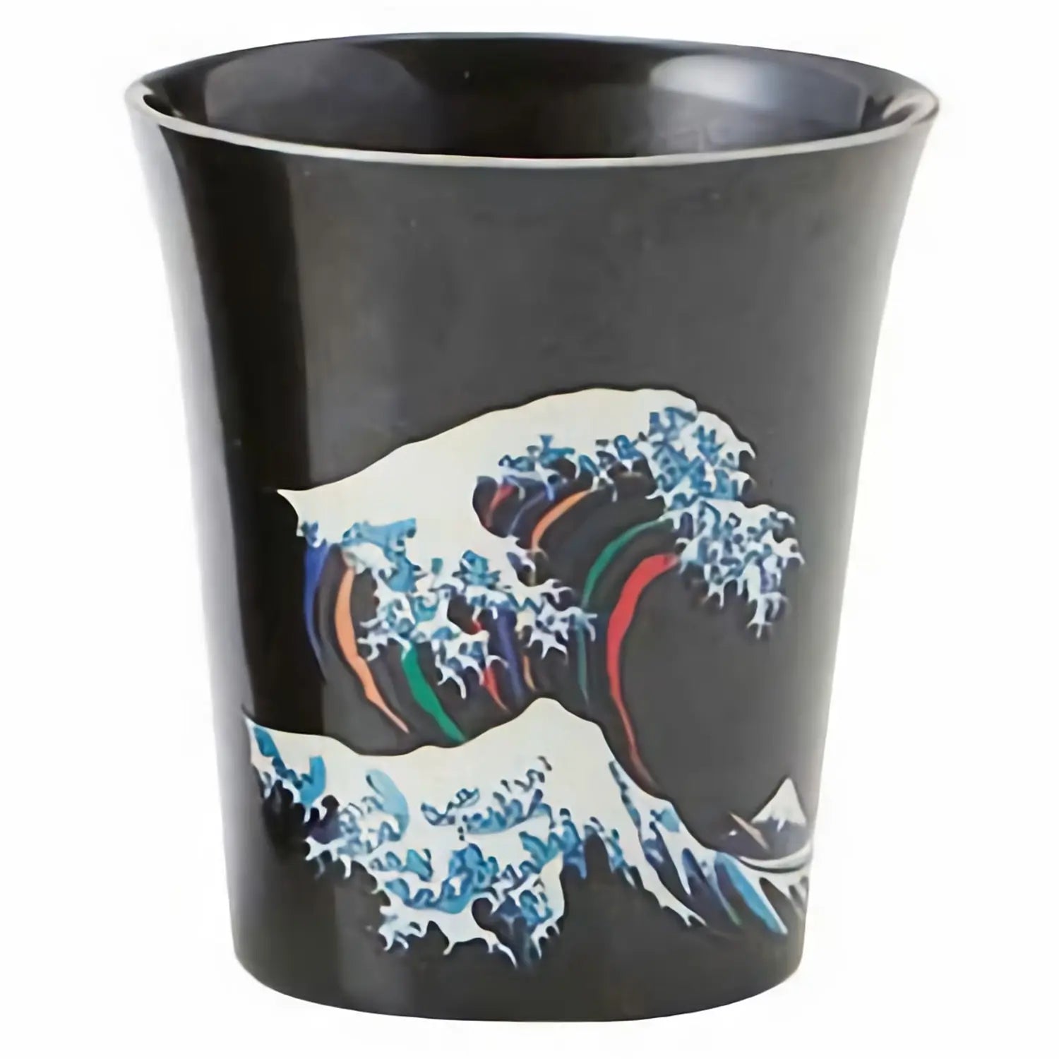 Heat Sensitive Ceramics Cup - Color Changing Mug with Hokusai Wave Design - Perfect for Coffee, Tea & Gifts (Black)