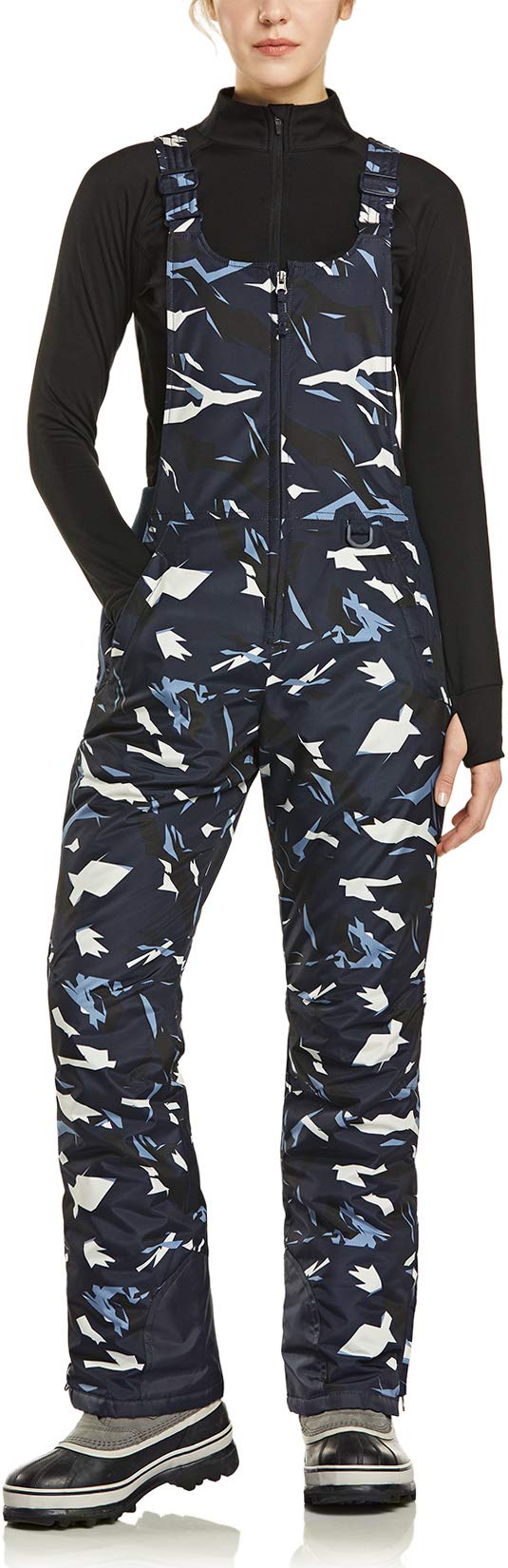 TSLA Women's Waterproof Insulated Snow Bib Overalls - Winter Ski Pants with Ripstop Fabric for Snowboarding & Cold Weather Outdoor Activities