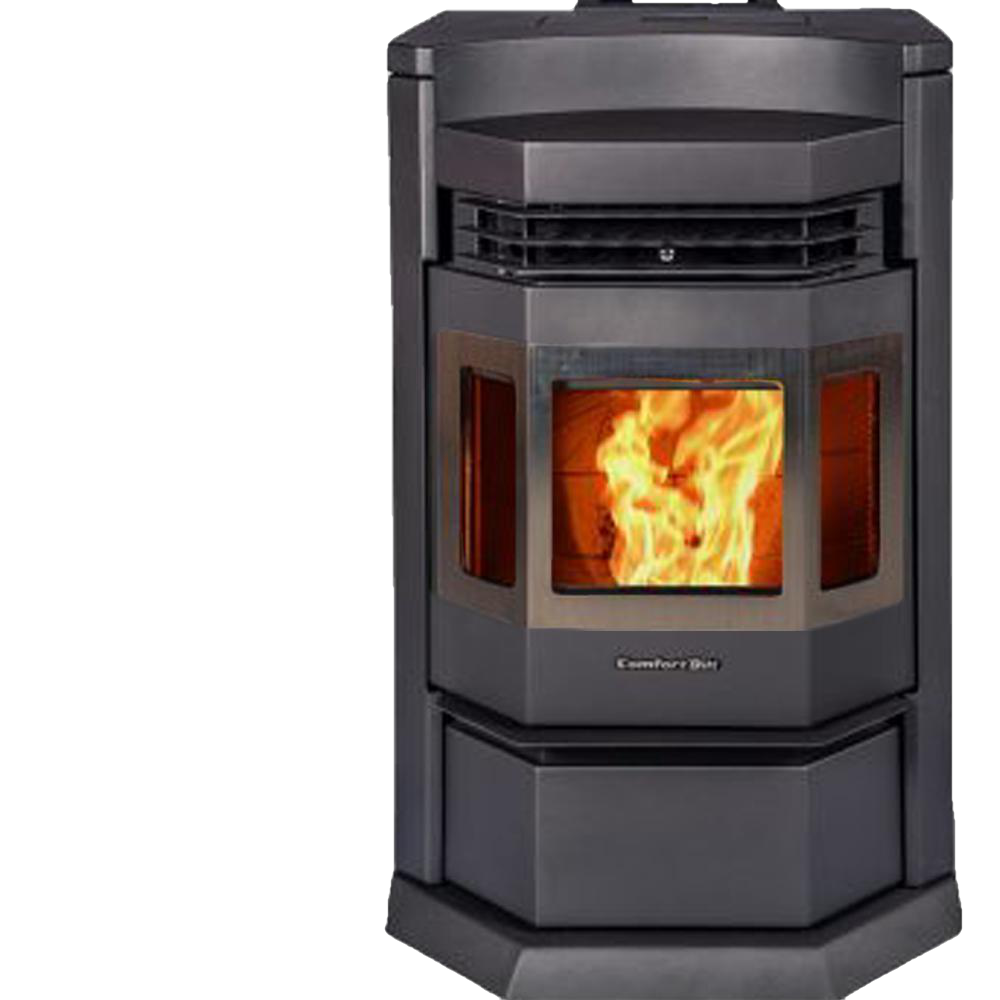 ComfortBilt HP22N SS 2800 sq ft EPA Certified Automatic Ignition Pellet Stove - 80 lb Hopper Capacity, Black - Perfect for Home Heating & Energy Efficiency