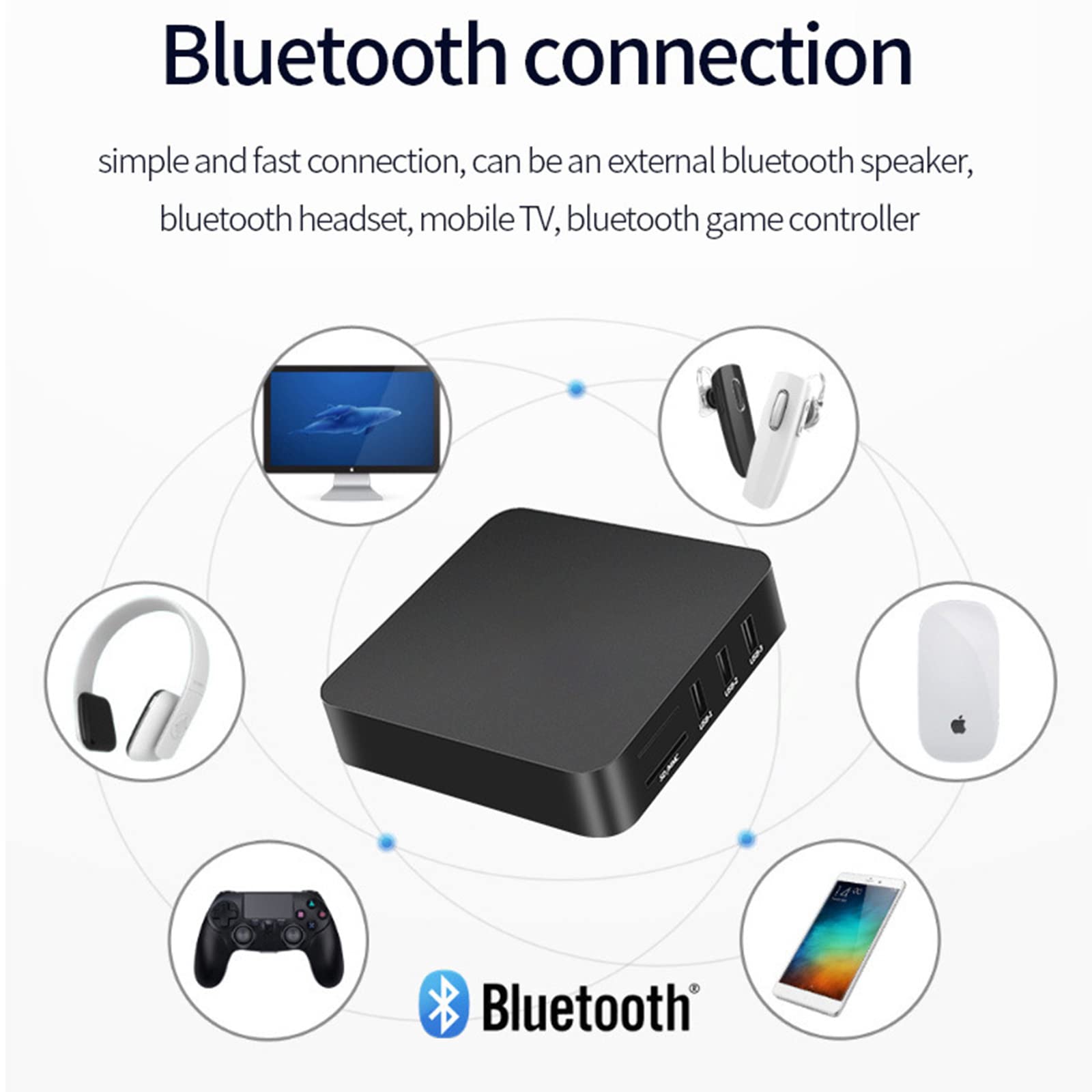 Lihuzmd Smart TV Box - Android 10.0 4K Ultra HD Streaming Media Player with WiFi 5G, Rockchip RK3228A Quad Core Processor, 4GB RAM + 64GB ROM - Perfect for Netflix, Hulu, YouTube & Home Entertainment System
