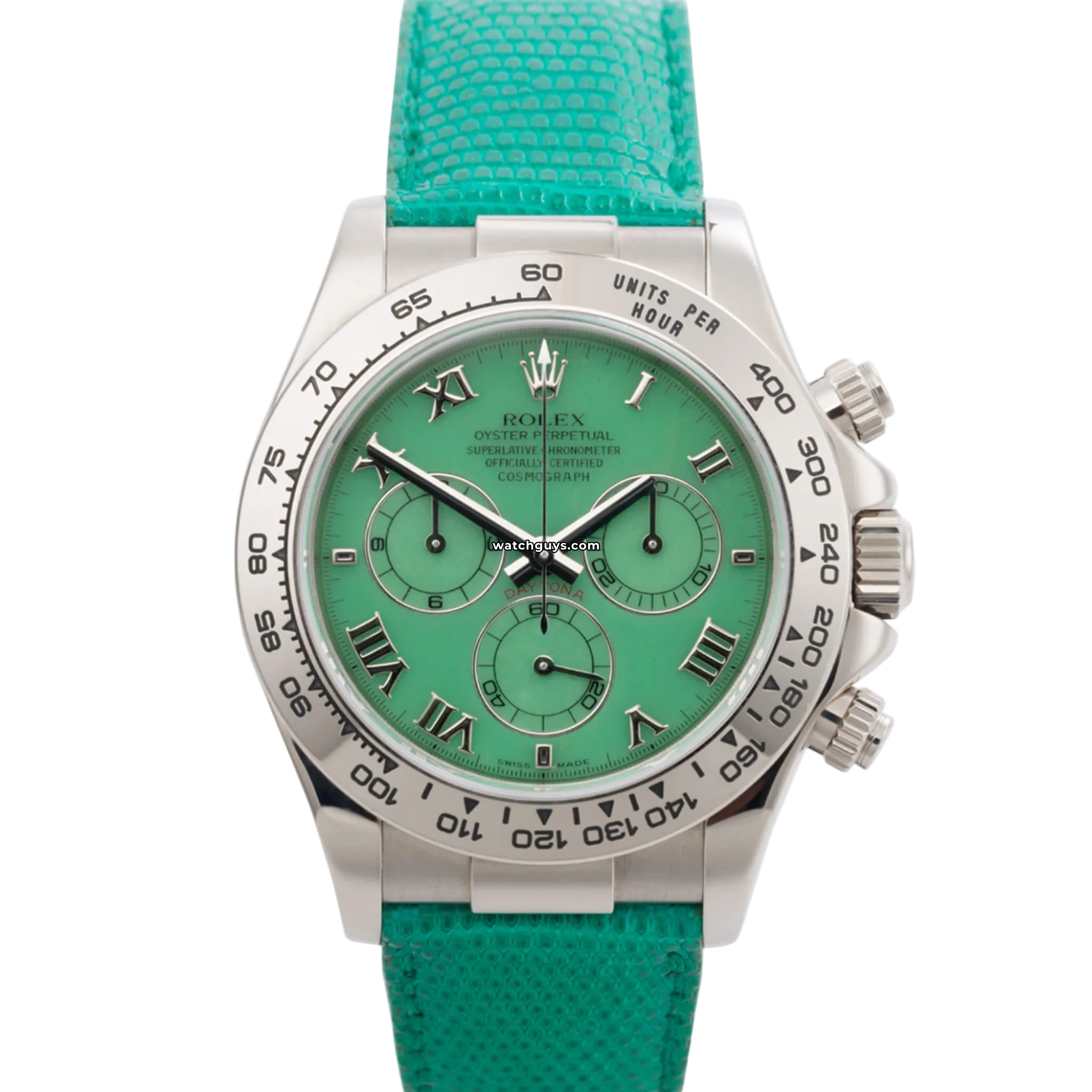 Rolex Daytona 116519 Men's Luxury Watch - Green Roman Dial, Automatic Movement, Stainless Steel Case - Perfect for Business, Gifts & Special Occasions
