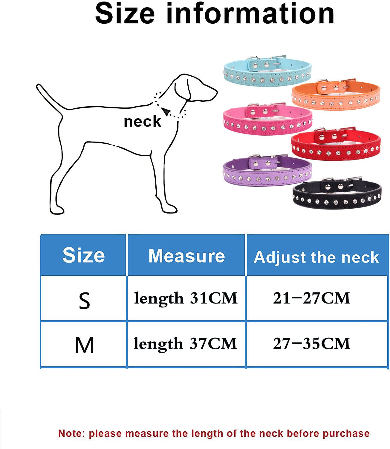 Sparkling Rhinestone Dog Collar - Elegant Crystal Bling Pet Collar for Small Dogs & Cats | Adjustable Suede Leather with Jeweled Design (Medium, Red) | Perfect for Parties, Weddings & Special Occasions