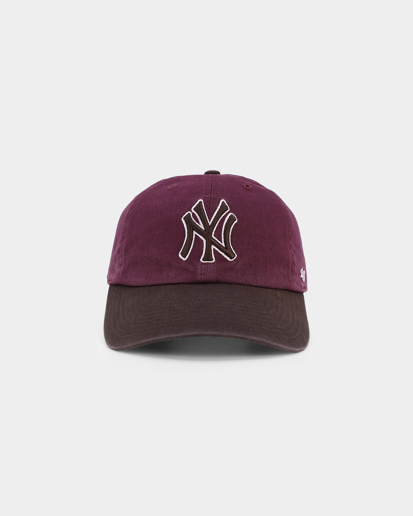47 Brand New York Yankees 'Bacon Me Crazy' Snapback Hat - Dark Maroon/Brown Adjustable Strapback Cap for Baseball Fans & Streetwear Fashion