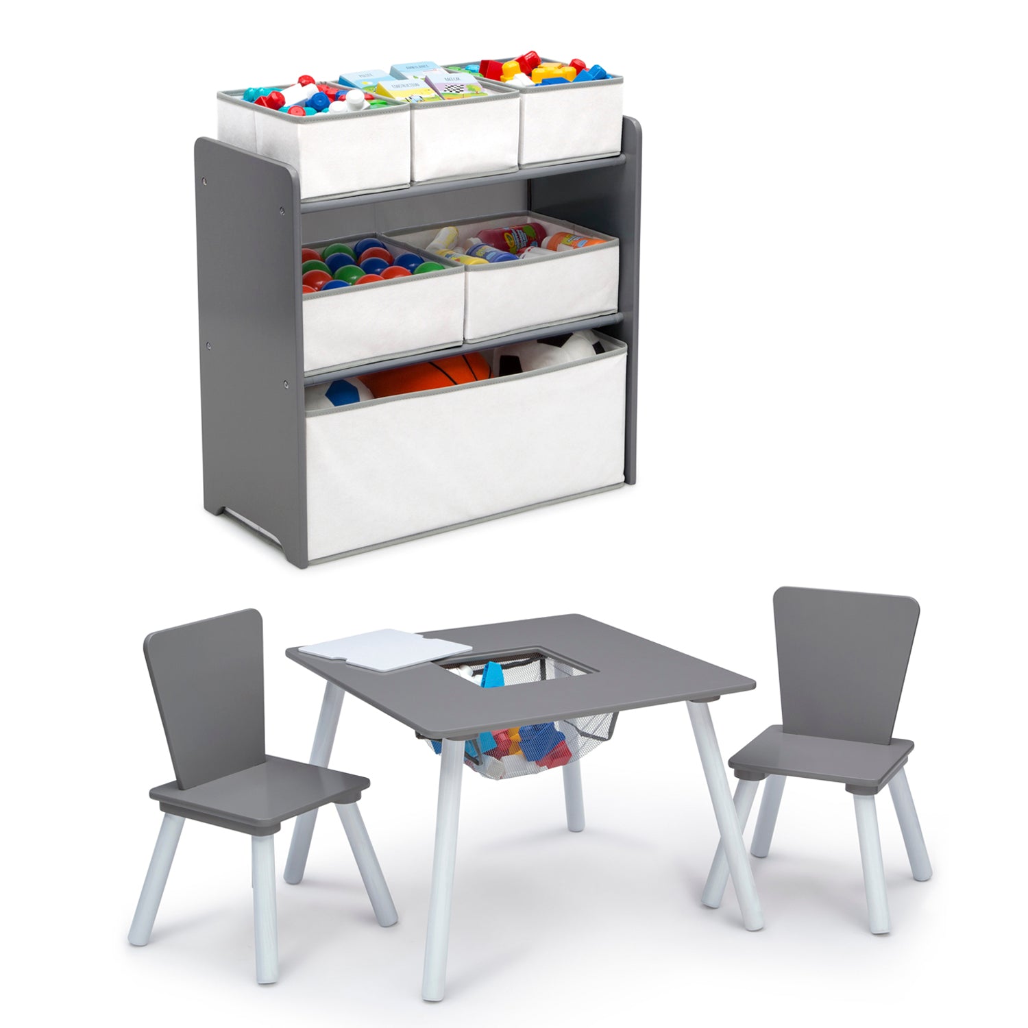 4-Piece Toddler Playroom Set - Soft Foam Play Mat, Storage Bins & Toy Organizer for Kids - Perfect for Playrooms, Daycares & Home Learning Spaces