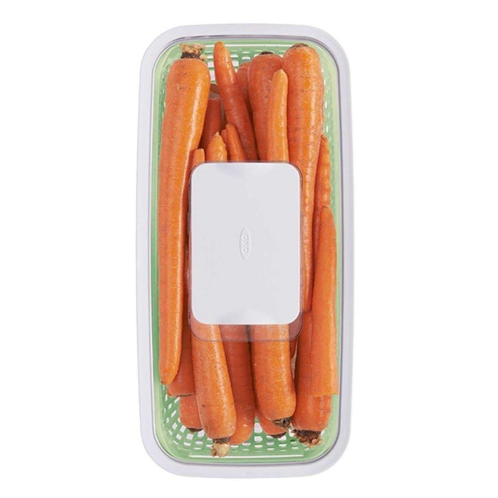 OXO 4.7L/5Qt GreenSaver Produce Keeper - Fresh Fruit & Vegetable Storage Container for Refrigerator - Extends Shelf Life of Berries, Lettuce & Herbs