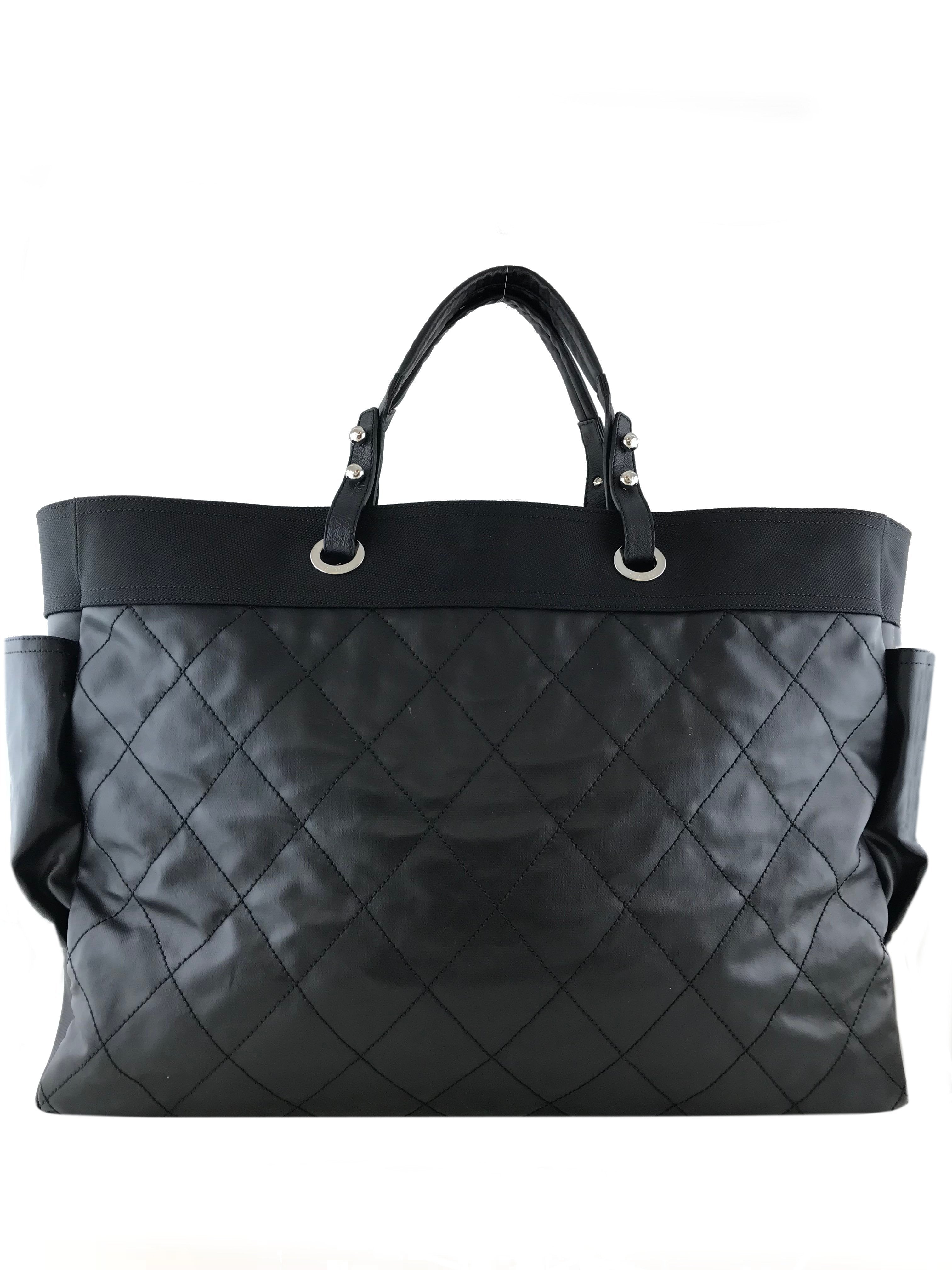Chanel Quilted Coated Canvas Paris Biarritz Weekender Travel Bag - Luxury Designer Tote for Women, Spacious Overnight & Weekend Getaway - Perfect for Travel, Shopping & Business Trips