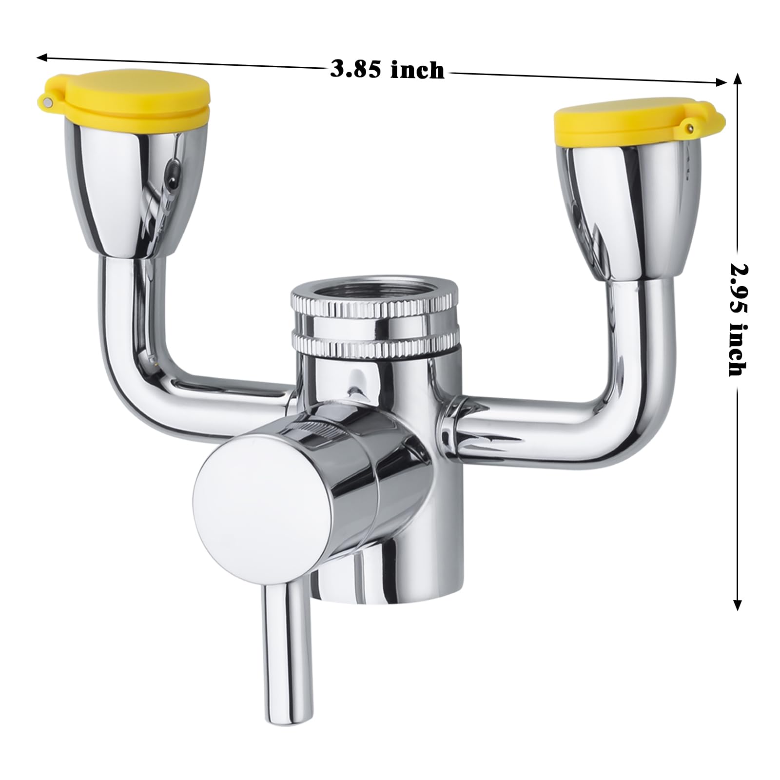 TIDYENDURE Faucet Mounted Emergency Eyewash Station with Cover - ANSI Compliant Eye Wash Kit for Labs, Factories, Workshops & Offices | Portable Eye Wash Unit for Chemical Splash Protection & Workplace Safety
