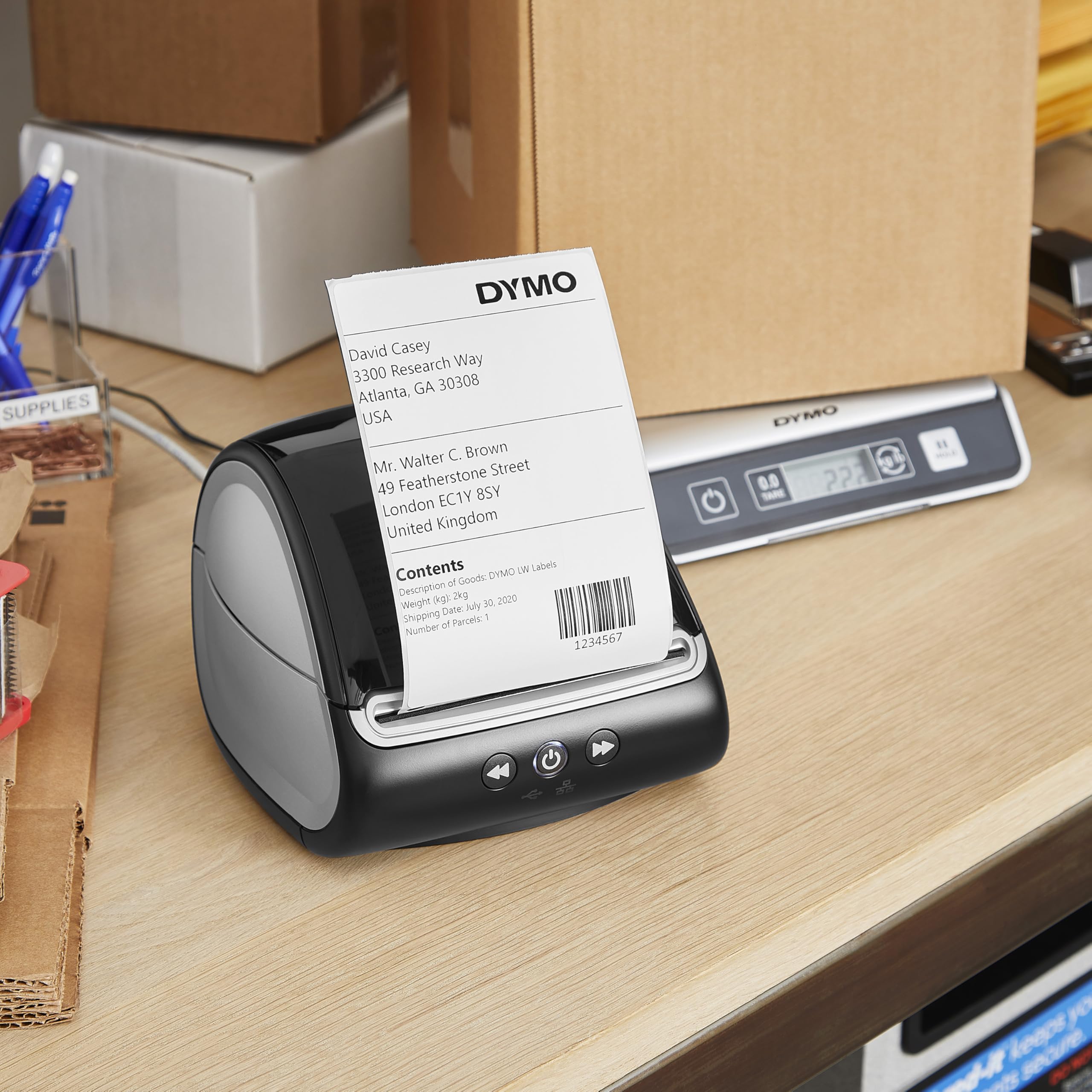 Dymo DY LW 5XL Label Printer - High Performance Thermal Label Maker for Shipping, Packaging & Logistics - Black (EMEA Version) - Perfect for Warehouses, E-commerce & Small Businesses
