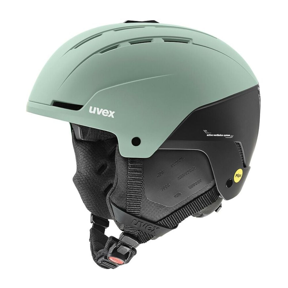 Uvex Stance MIPS Ski Helmet - Oxid Green/Black Matte - 3 Sizes - Lightweight & Durable Winter Sports Protection for Skiing & Snowboarding