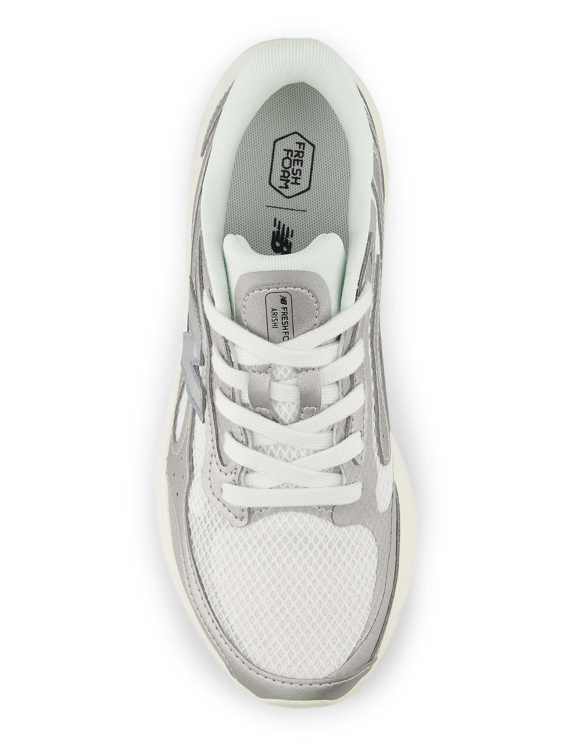 New Balance Fresh Foam Arishi v4 Running Shoes - Silver Metallic | Lightweight Cushioned Sneakers for Men & Women | Perfect for Jogging, Gym Workouts & Daily Wear