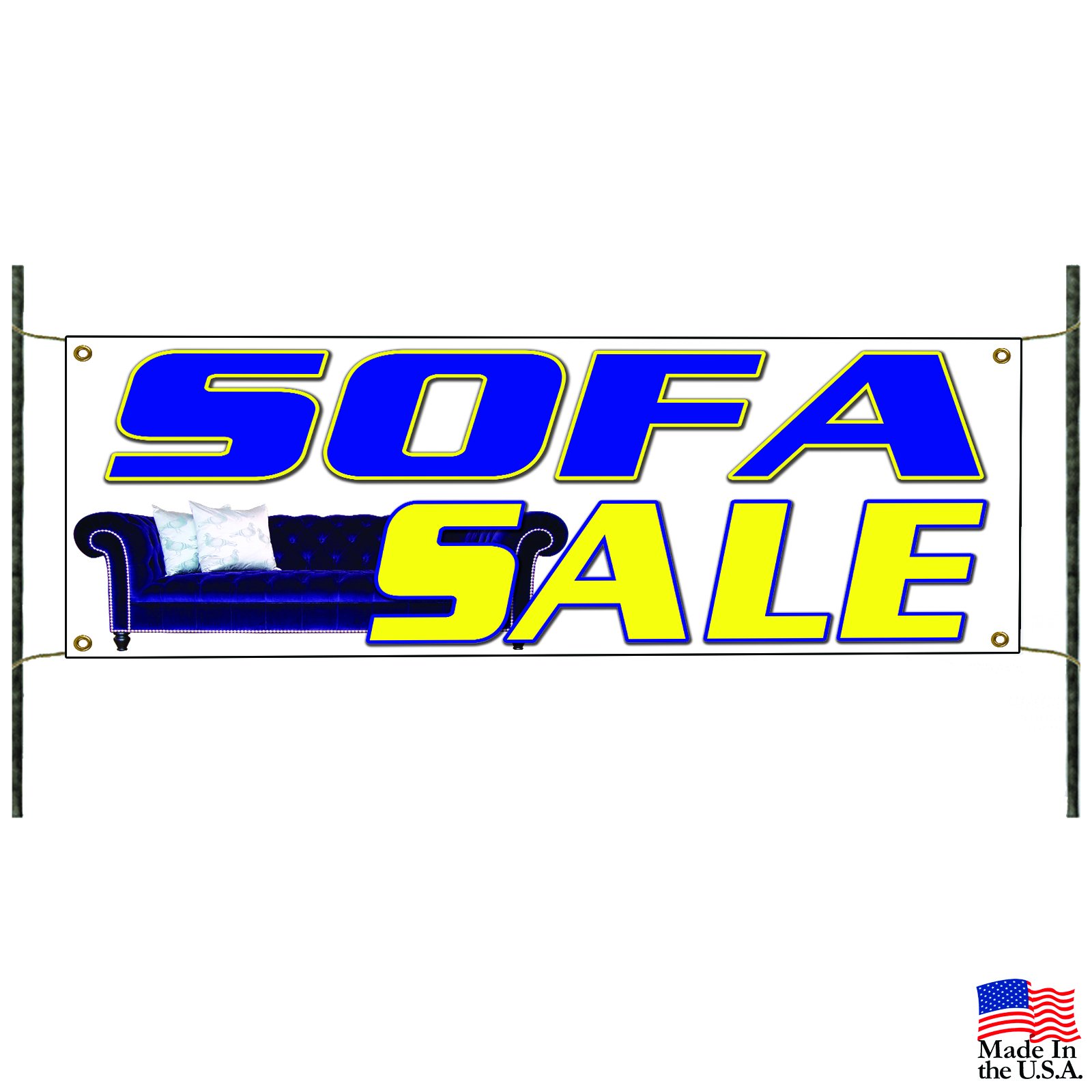 Leather Sofa & Couch Sale - Premium Furniture Store Advertising Vinyl Banner Sign for Retail Promotion & Home Decor